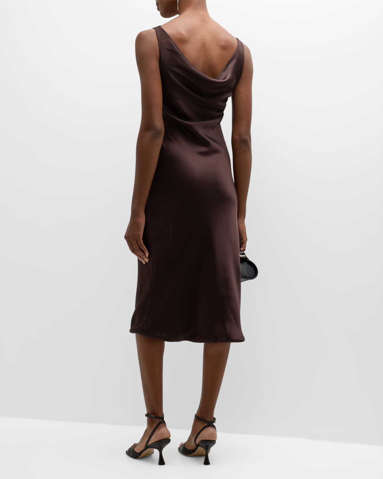 Taylor Sleeveless Cowl Neck Crochet Top: BLACK main image 0