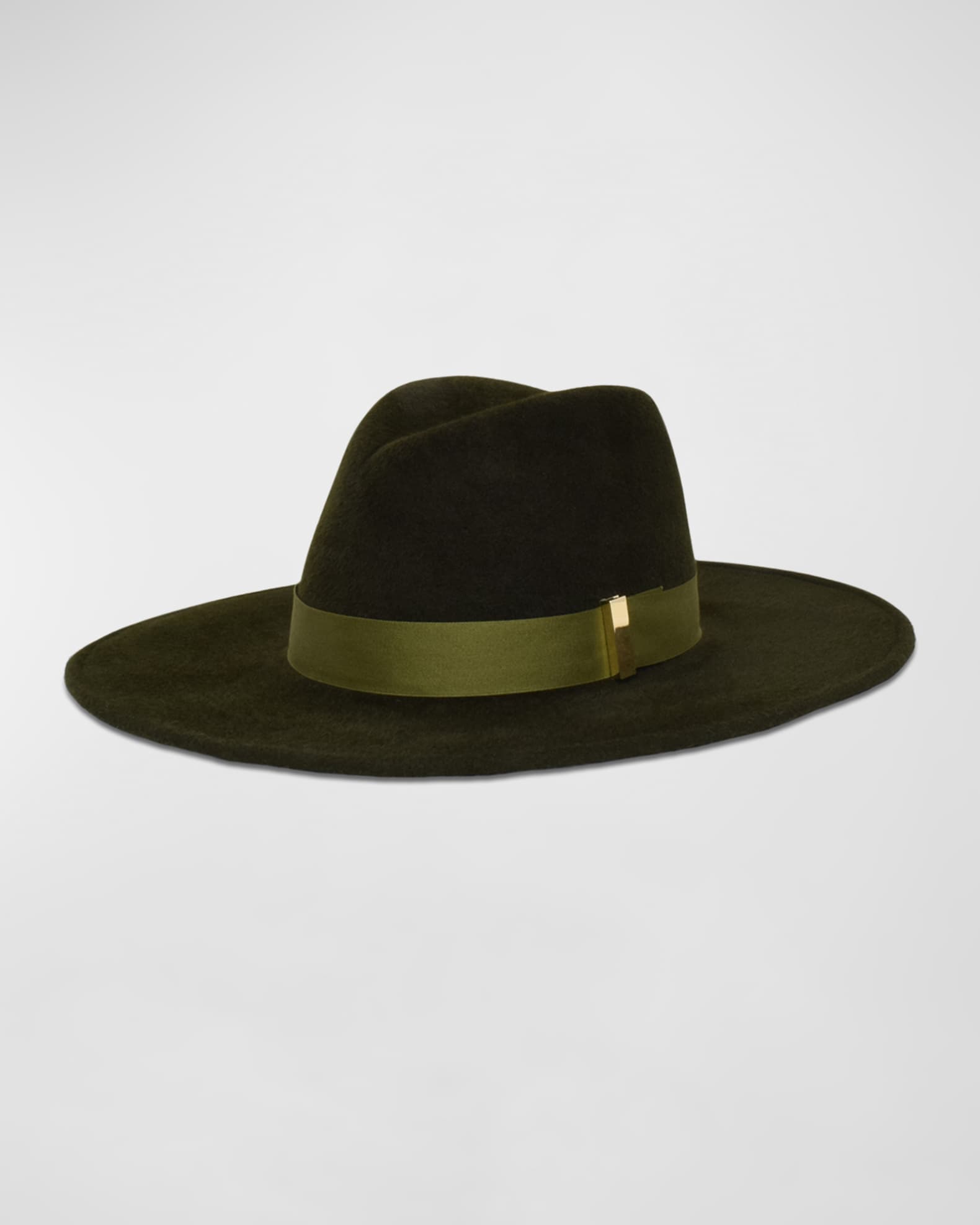 Jeanne Olive Felt Fedora  1