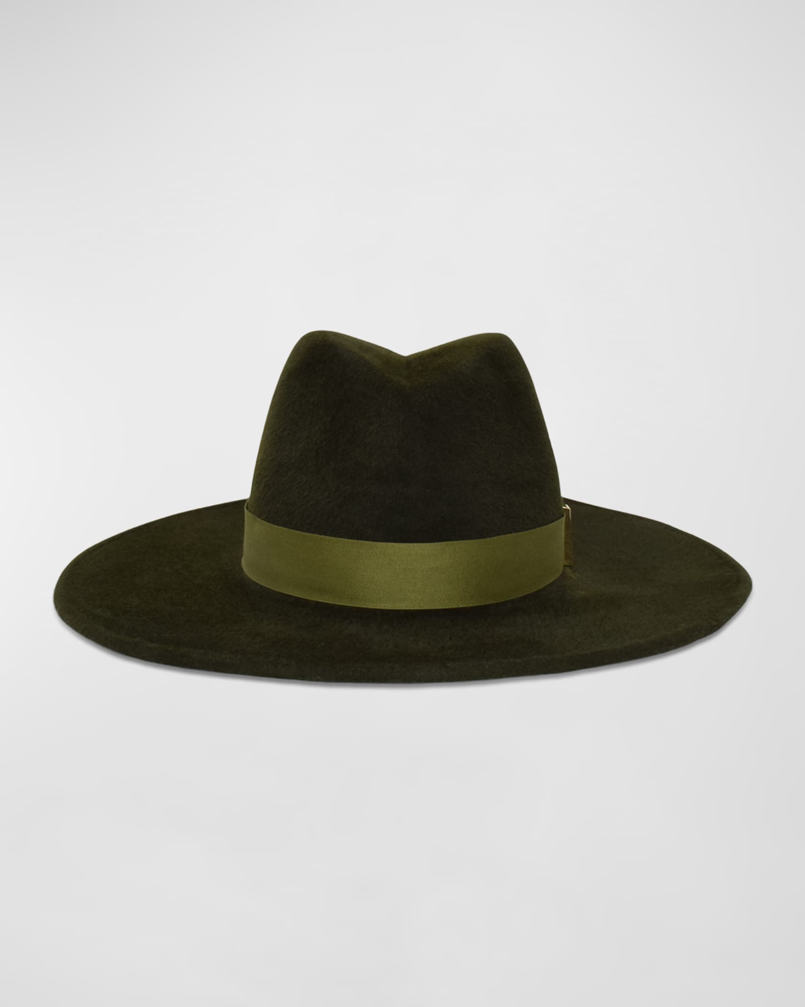 Jeanne Olive Felt Fedora  0
