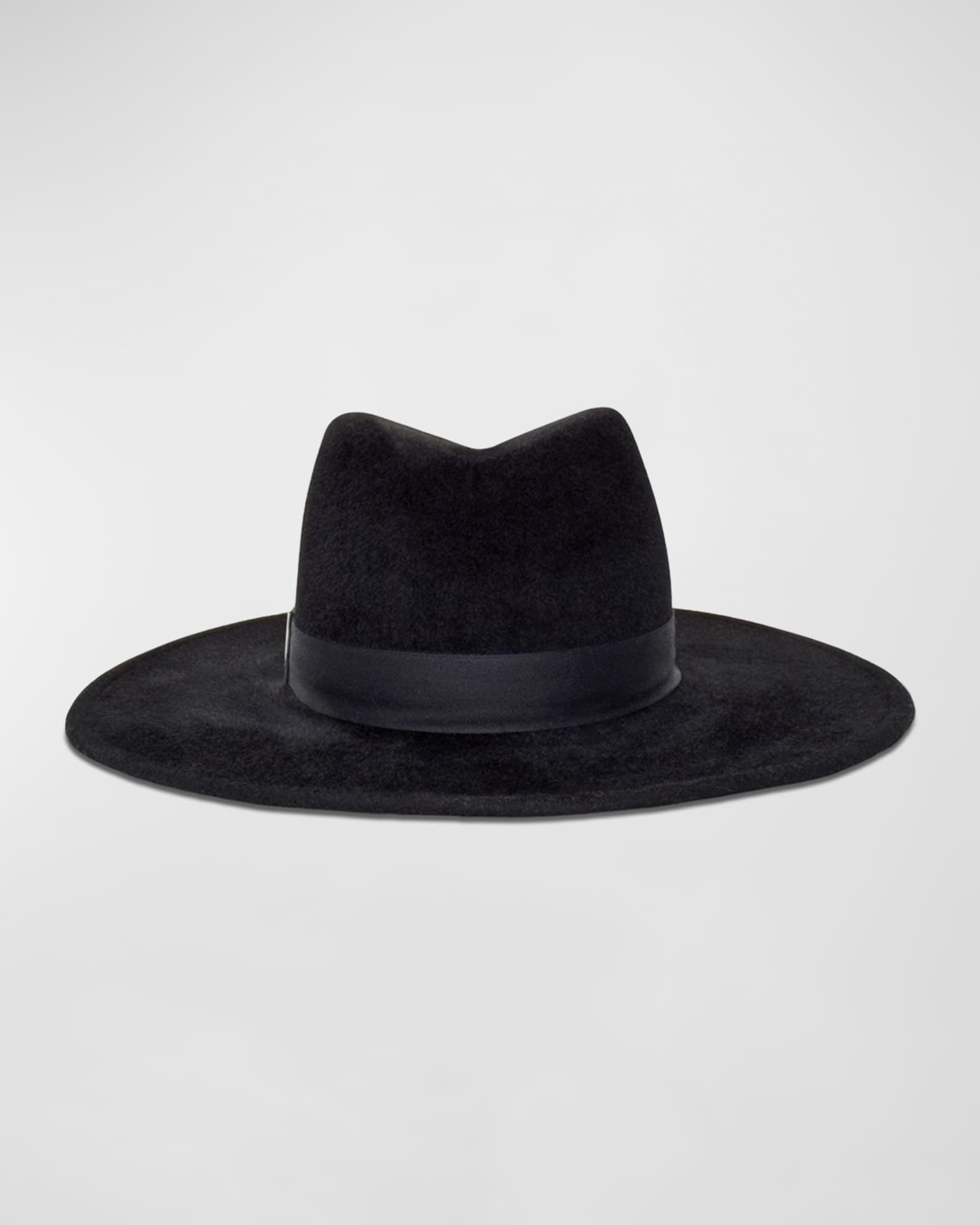 Jeanne Black Felt Fedora  0