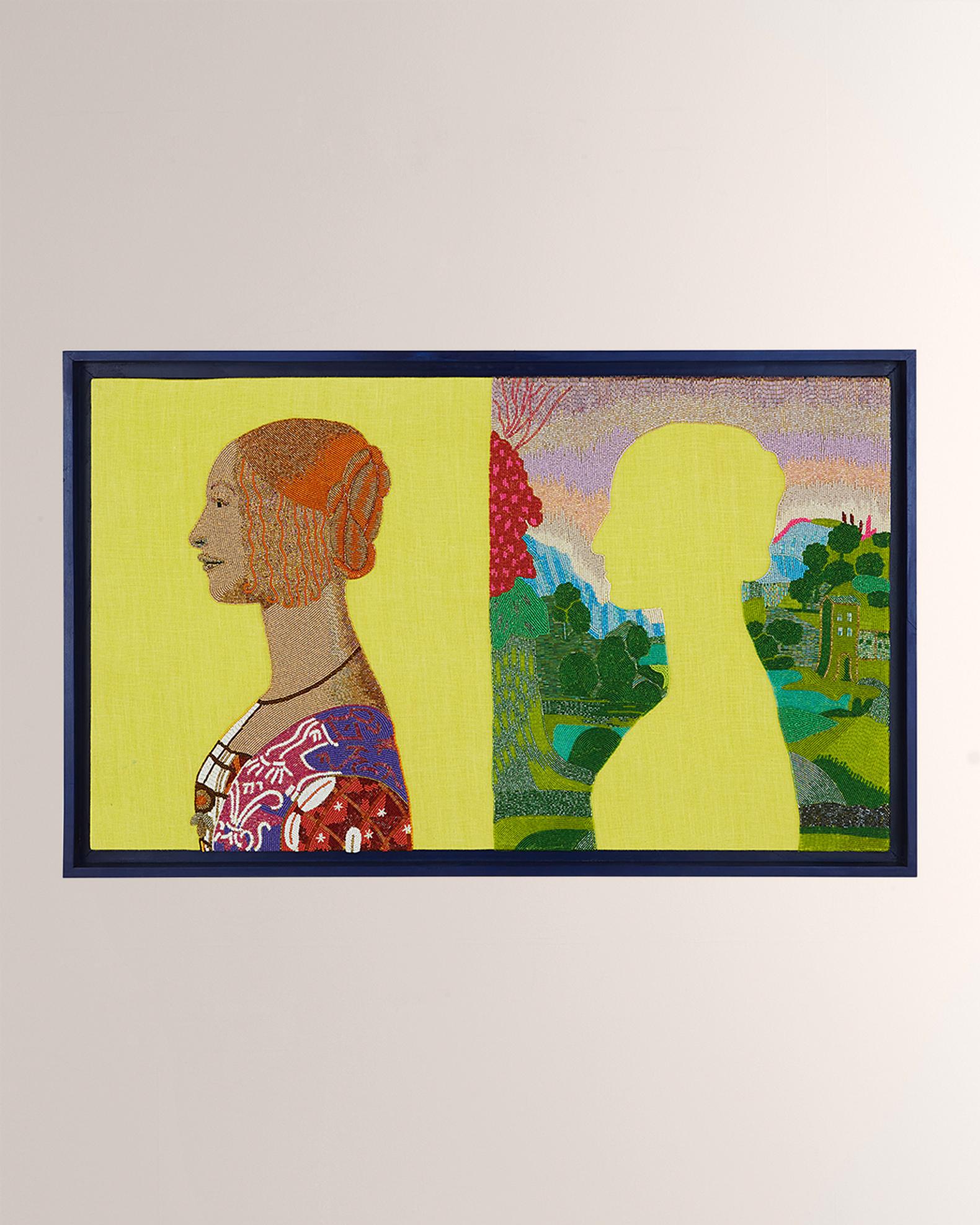Jonathan Adler Renaissance Landscape Beaded Wall Art | Neiman Marcus