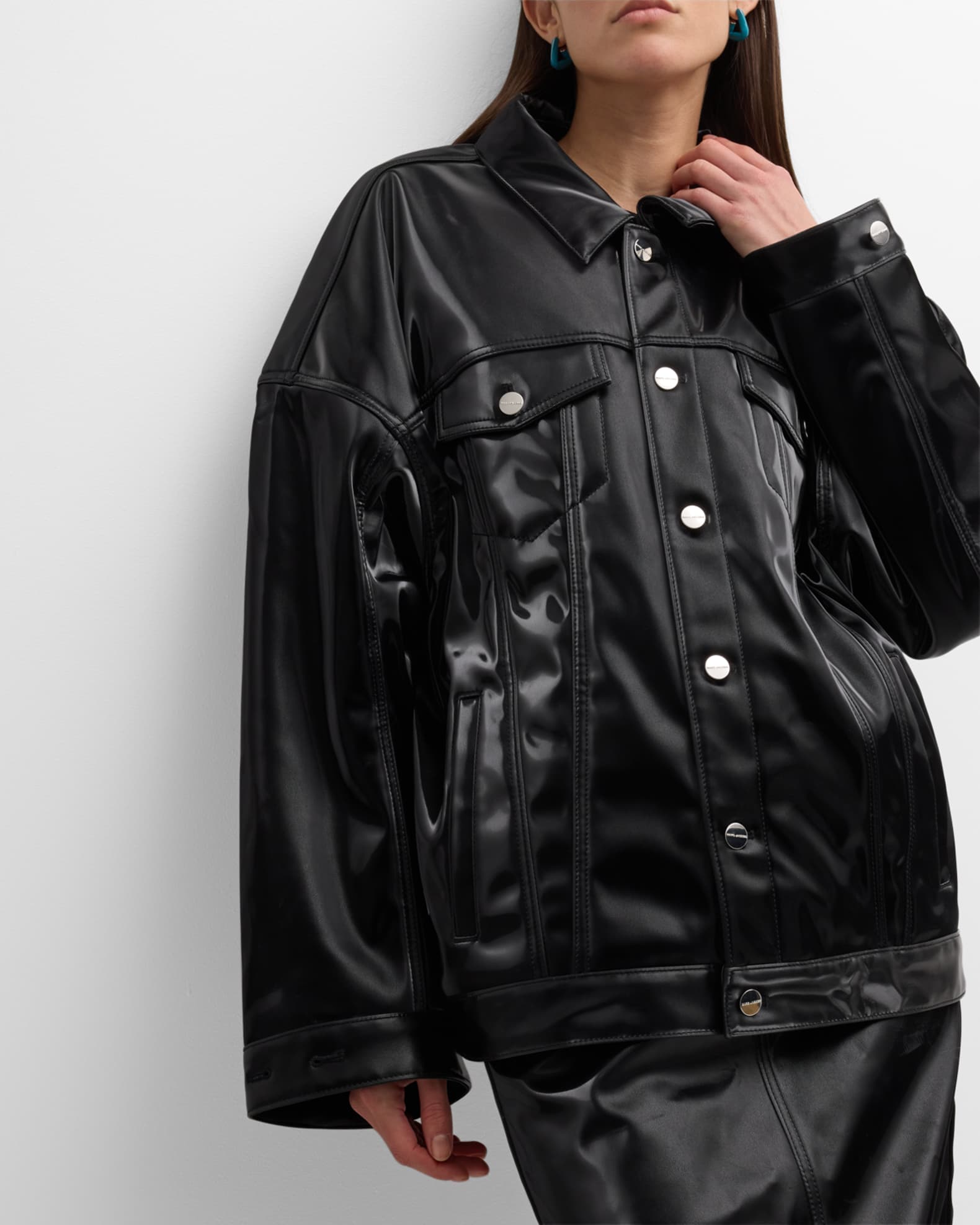 Reflective trucker jacket store