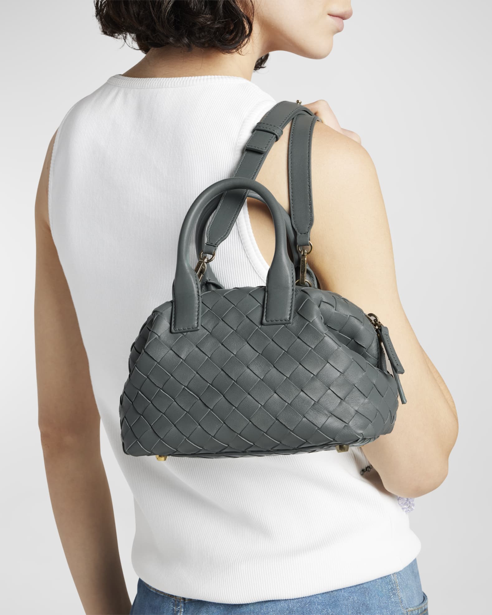 Bottega Veneta Mini Bauletto - Black - Woman - Lambskin