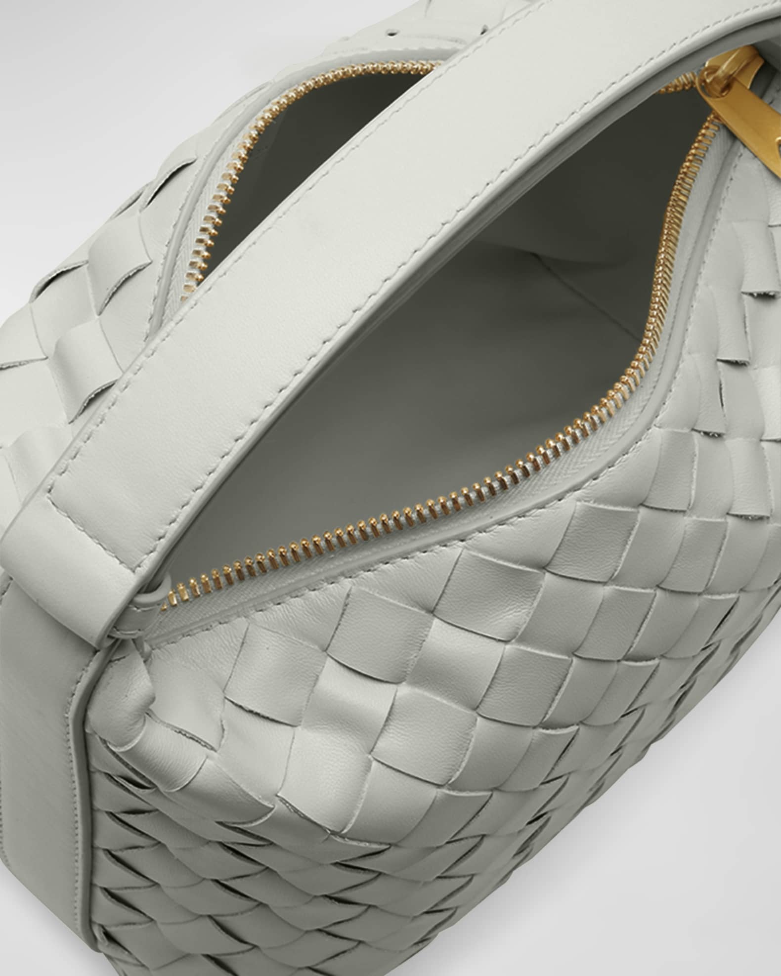 Women's Mini Wallace Intrecciato Leather Shoulder Bag - Agate Grey