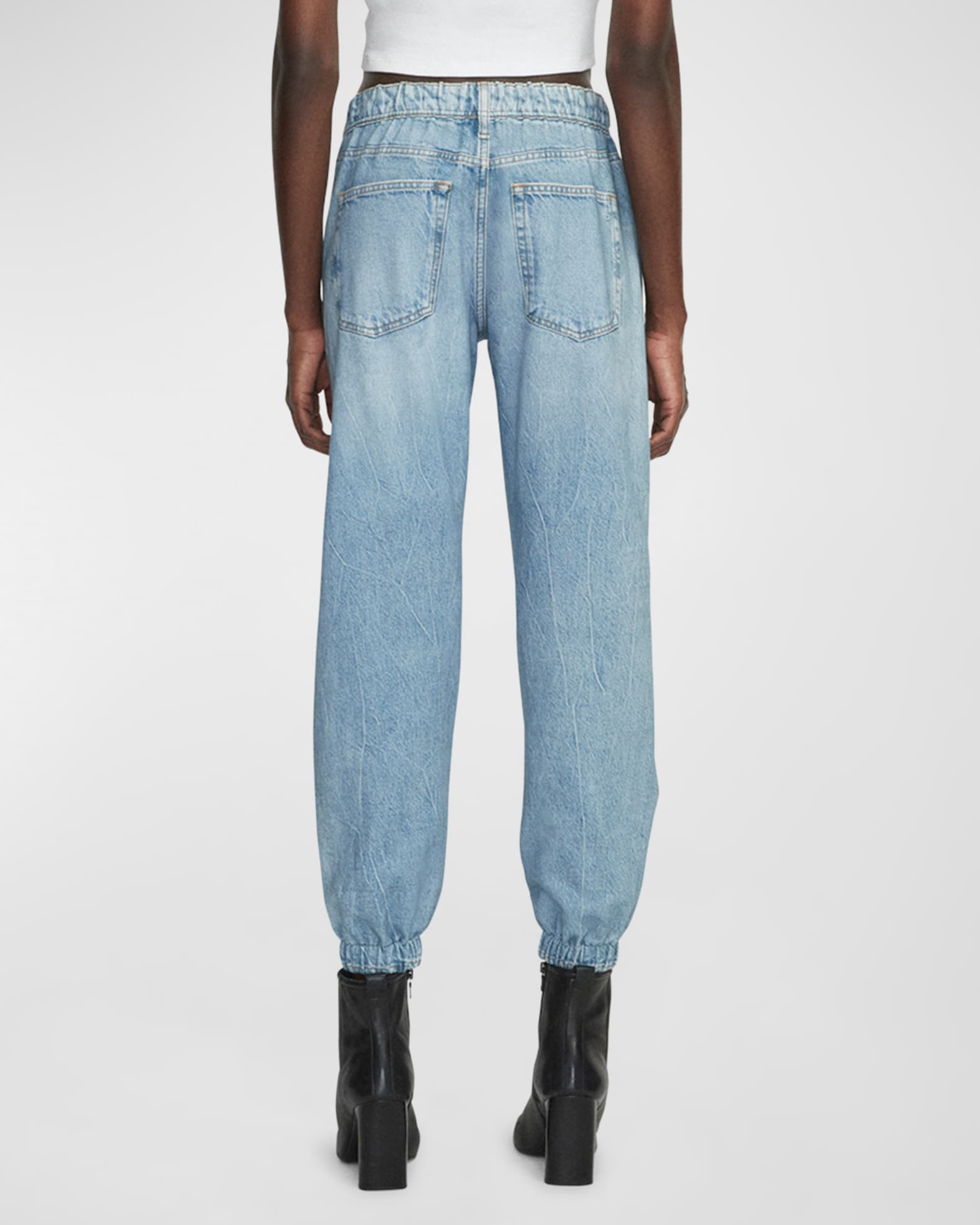 新作jent louis Eyelet Baggy Denim pants