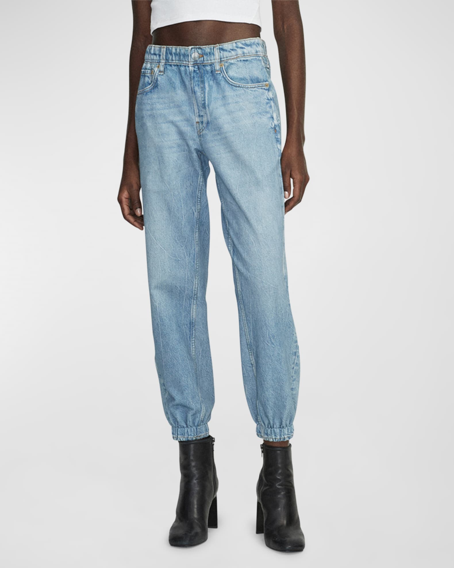 Rag & Bone Miramar Cotton-Terry Crop Joggers | Neiman Marcus