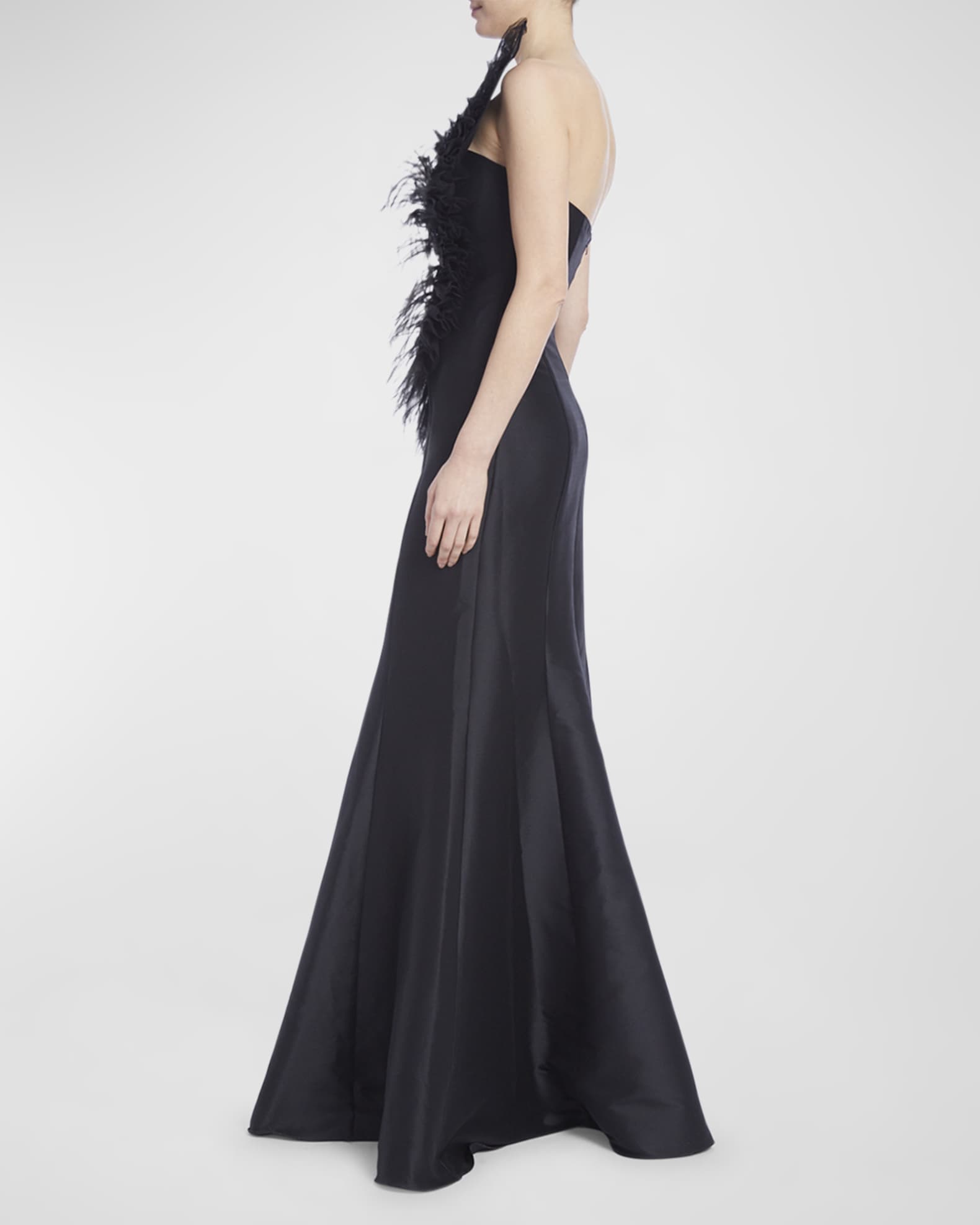 Badgley mischka feather dress cheap