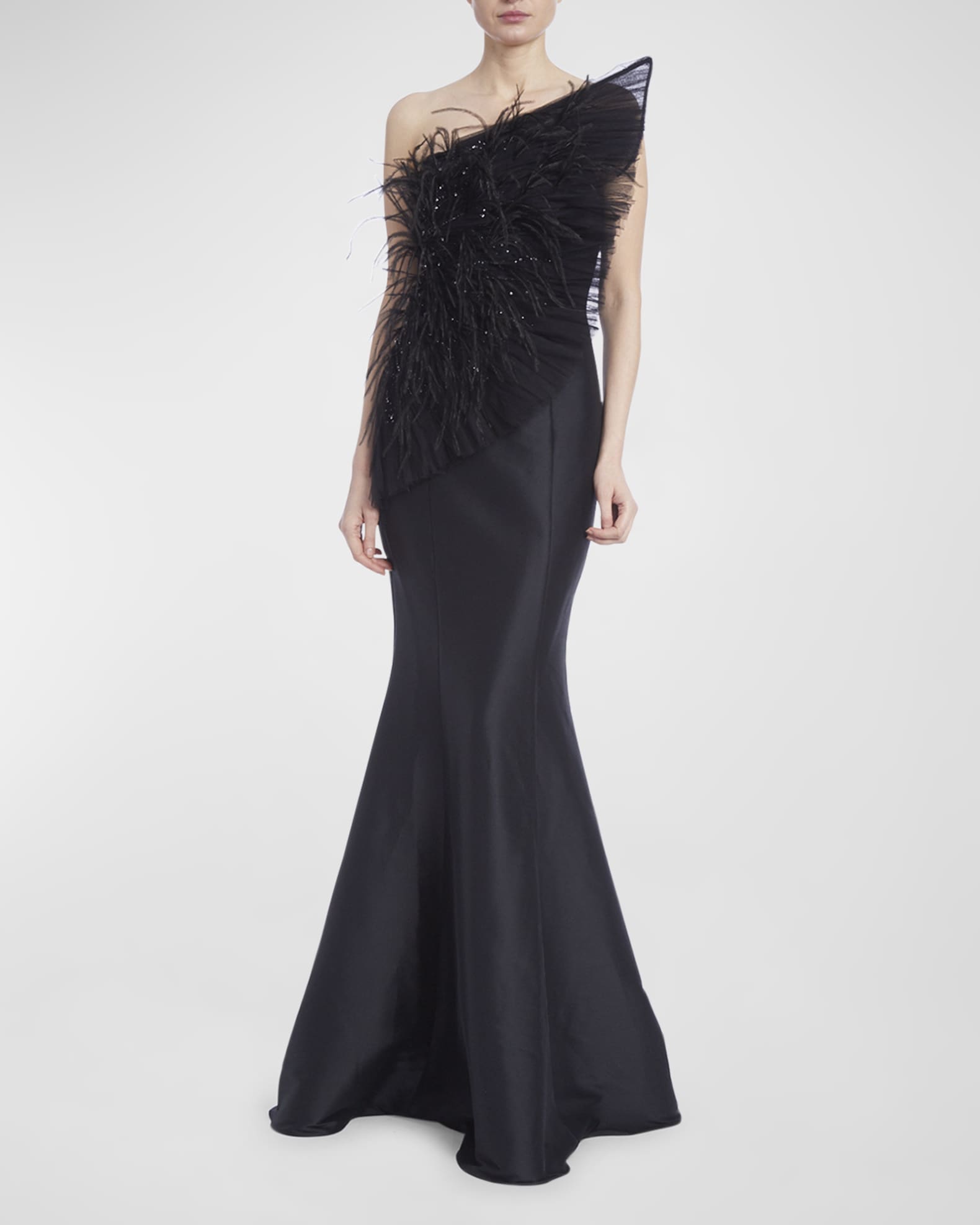 Badgley mischka strapless gown outlet