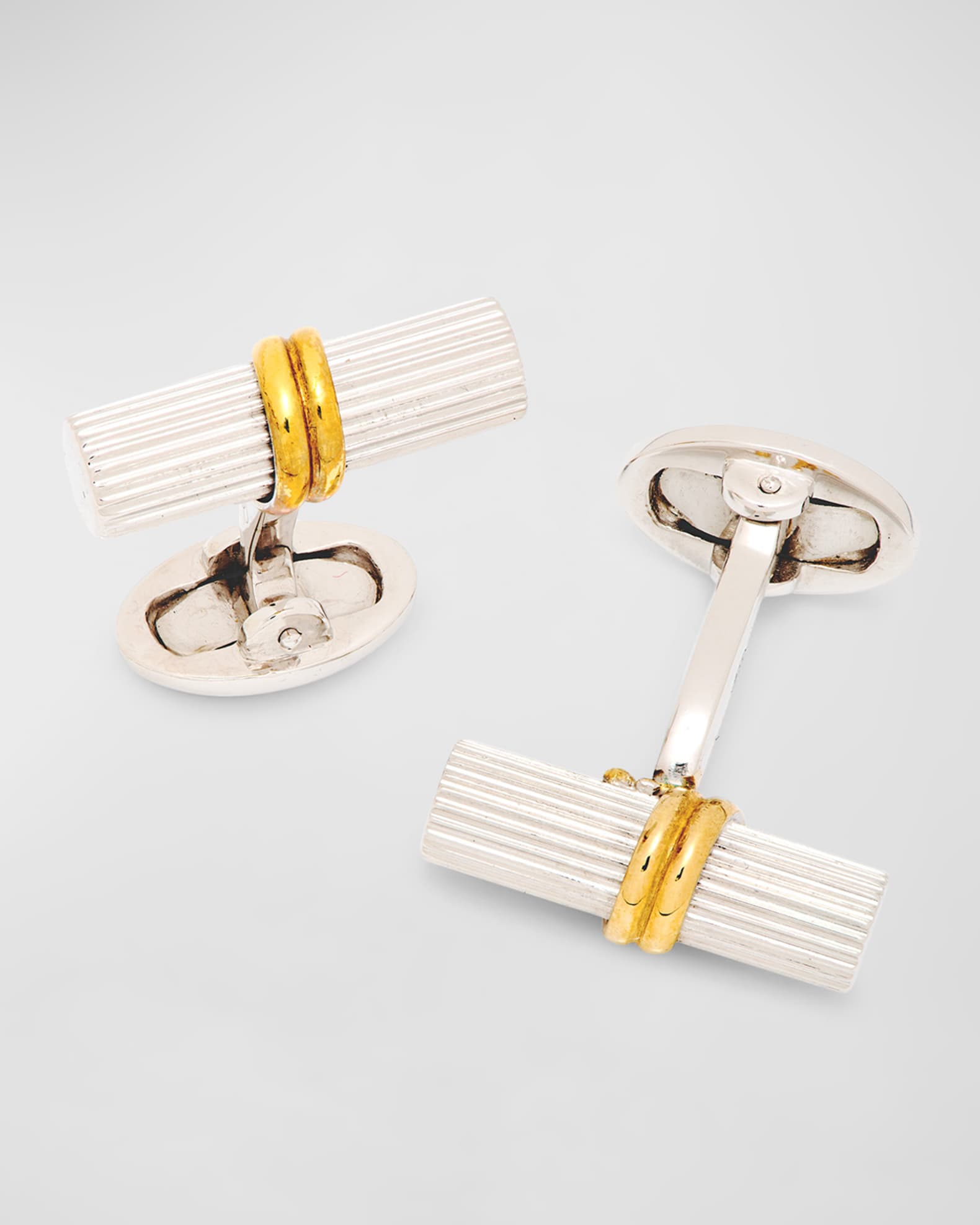 Men's Two-Tone Tube Cufflinks 0