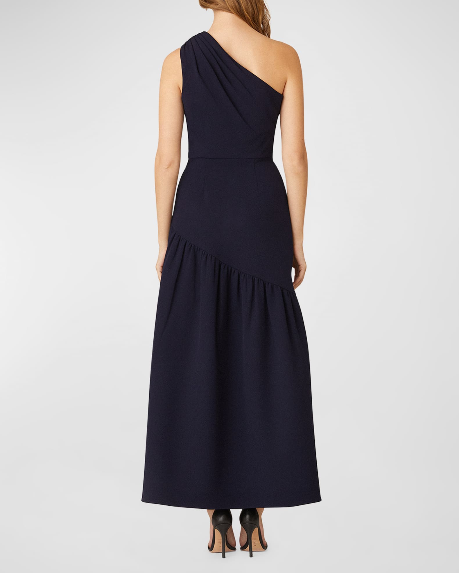 Shoshanna One-Shoulder Stretch Crepe Gown | Neiman Marcus