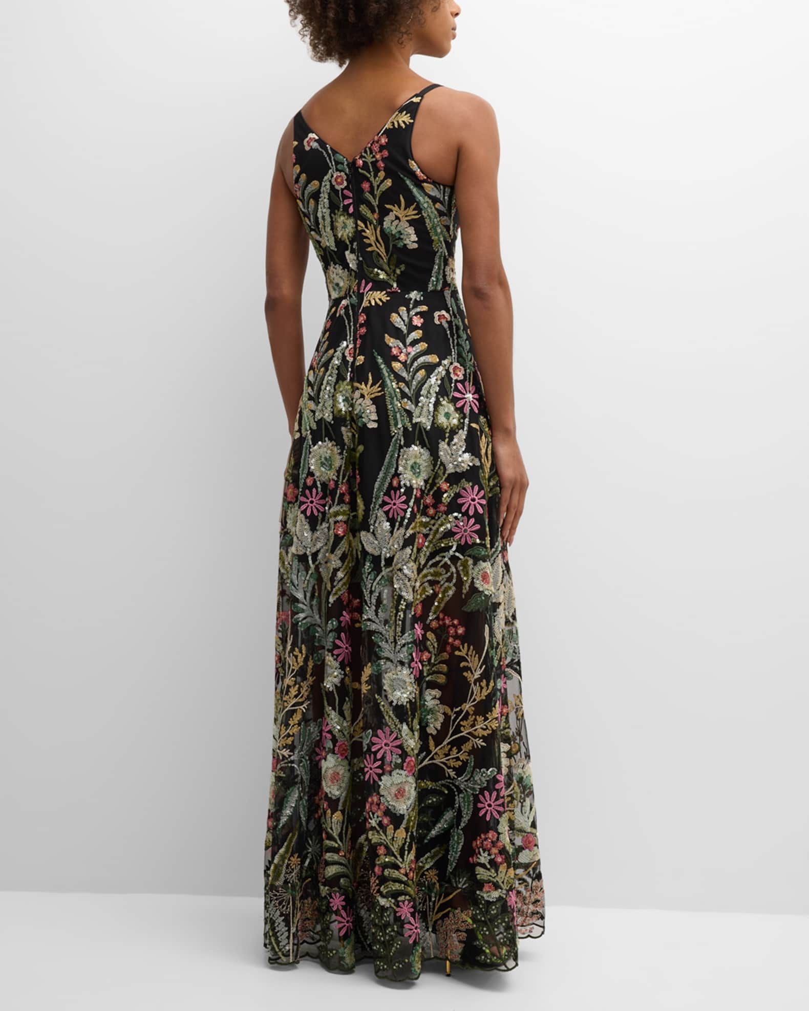 Dress the Population Black Label Ariyah Sleeveless Floral Sequin