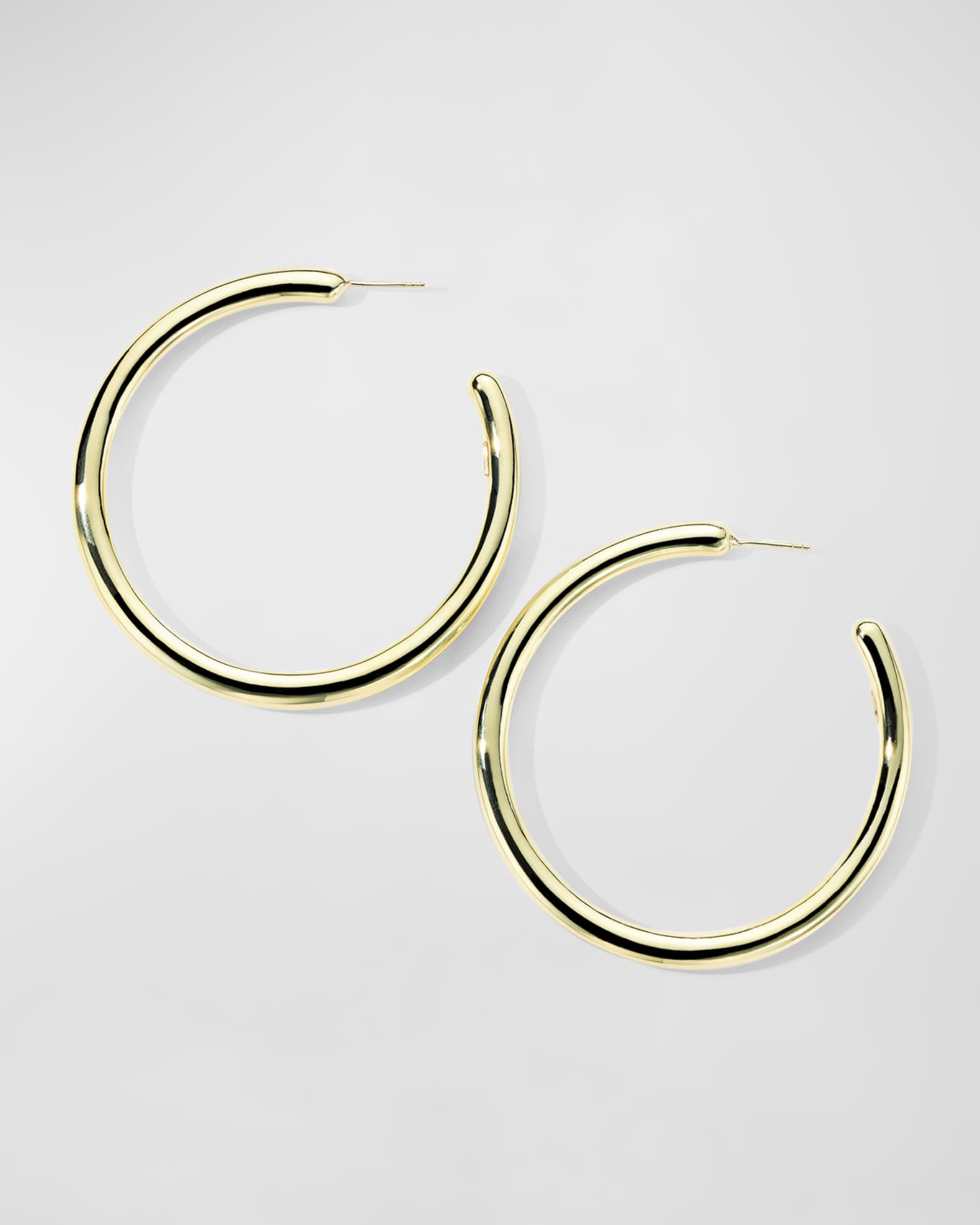 Large #4 Hoop Earrings in 18K Gold 1