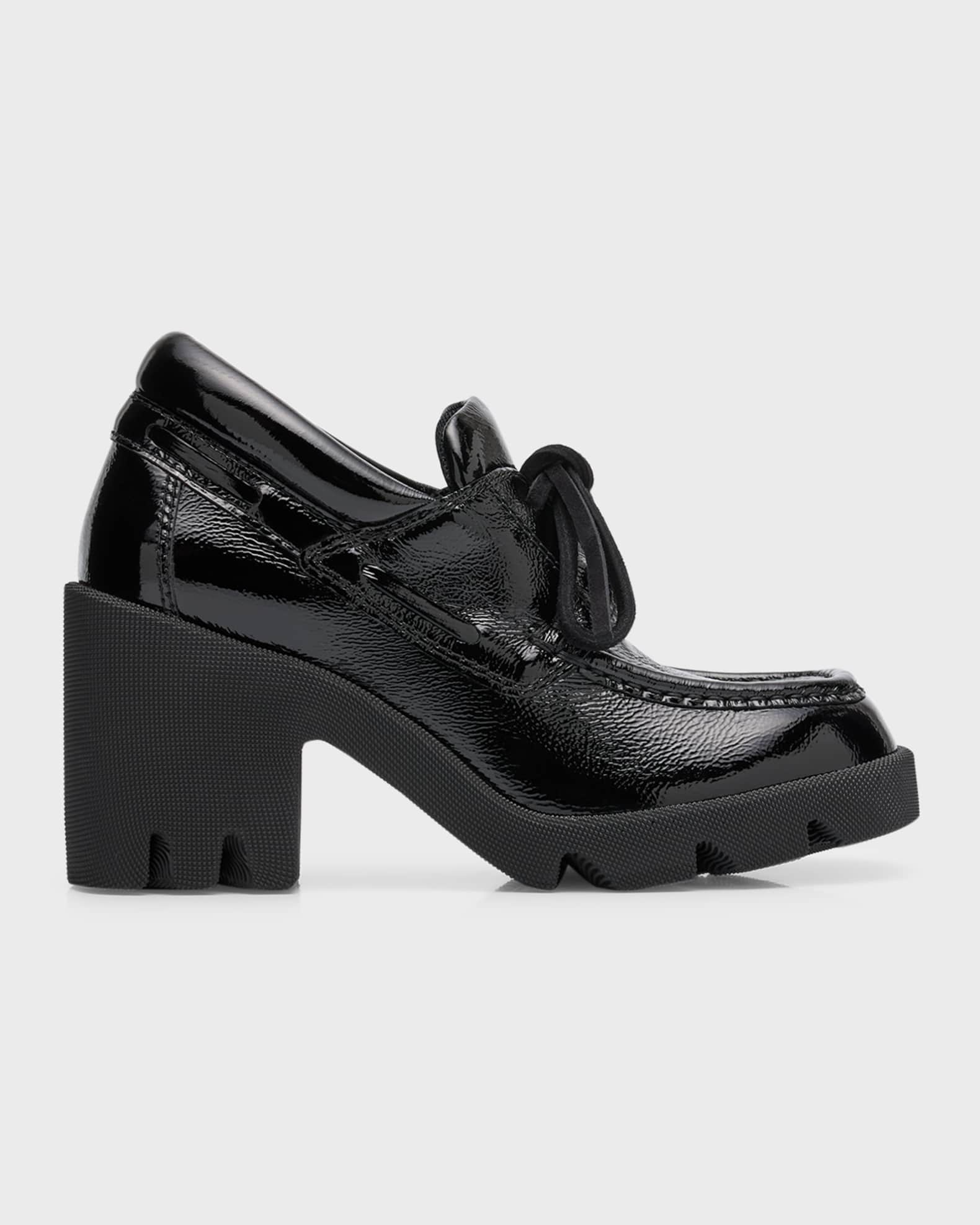 Burberry Stride Patent Lace Up Loafers Neiman Marcus