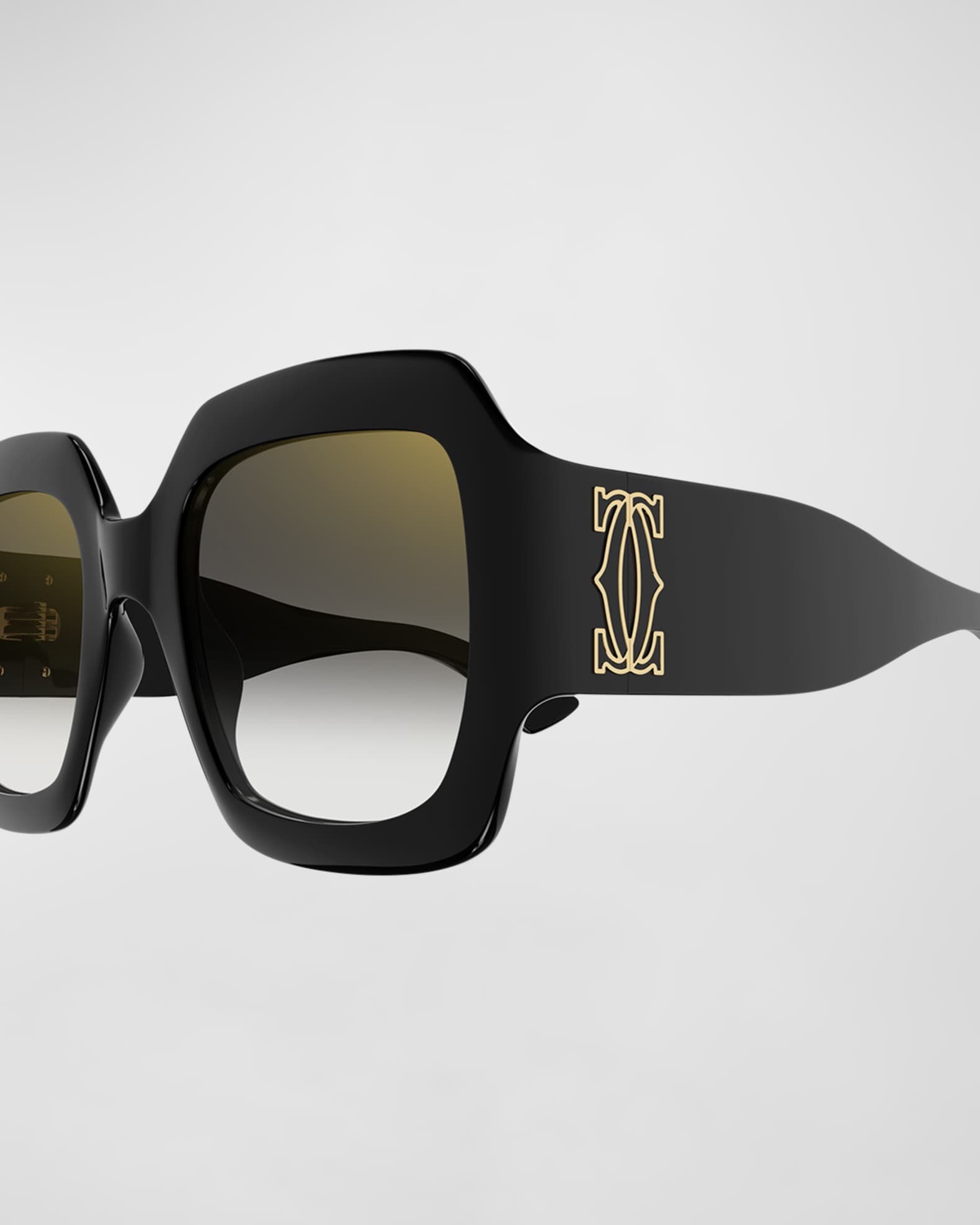Cartier Monogram Acetate Square Sunglasses | Neiman Marcus