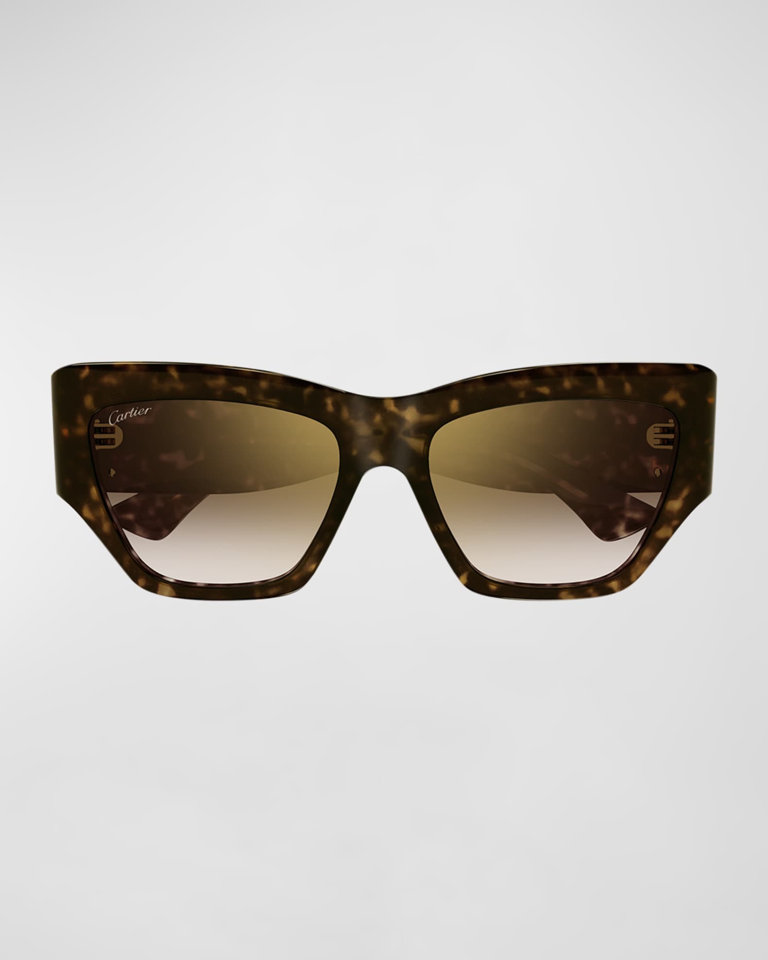 Cartier CT0435S Cat Eye Acetate Sunglasses Brown