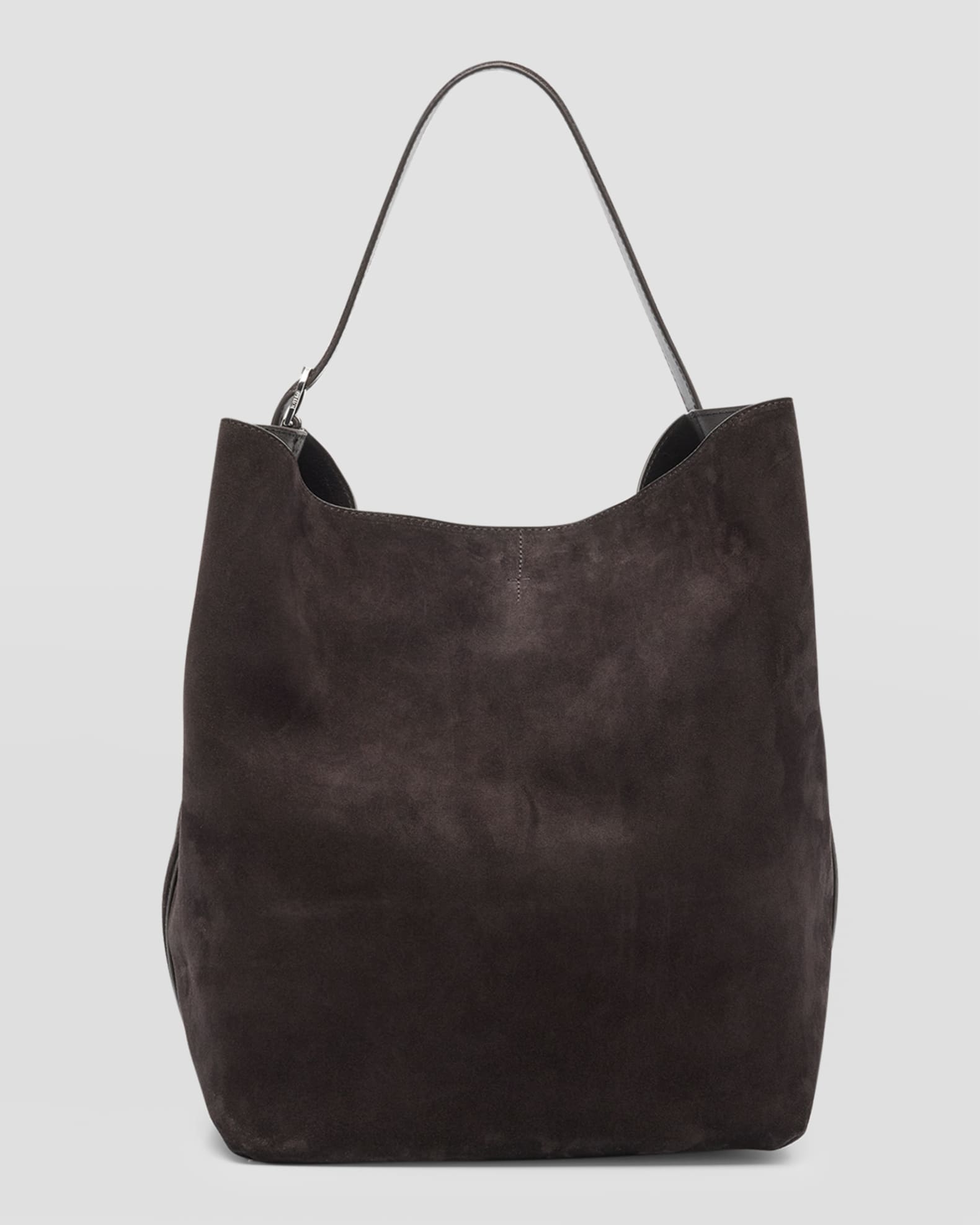 Belted Tote Bag in Suede 0
