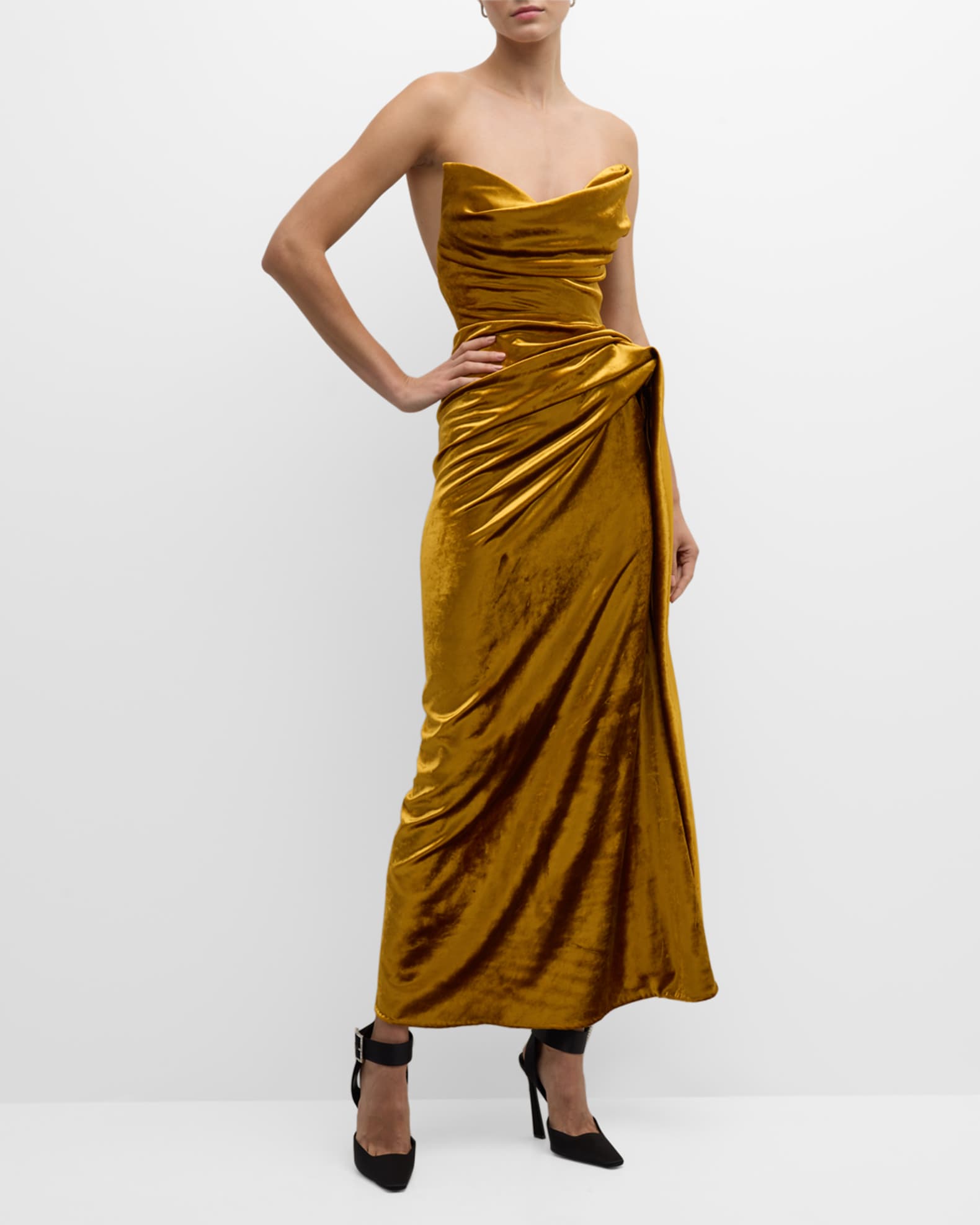 Jason wu caramel slip sales gown