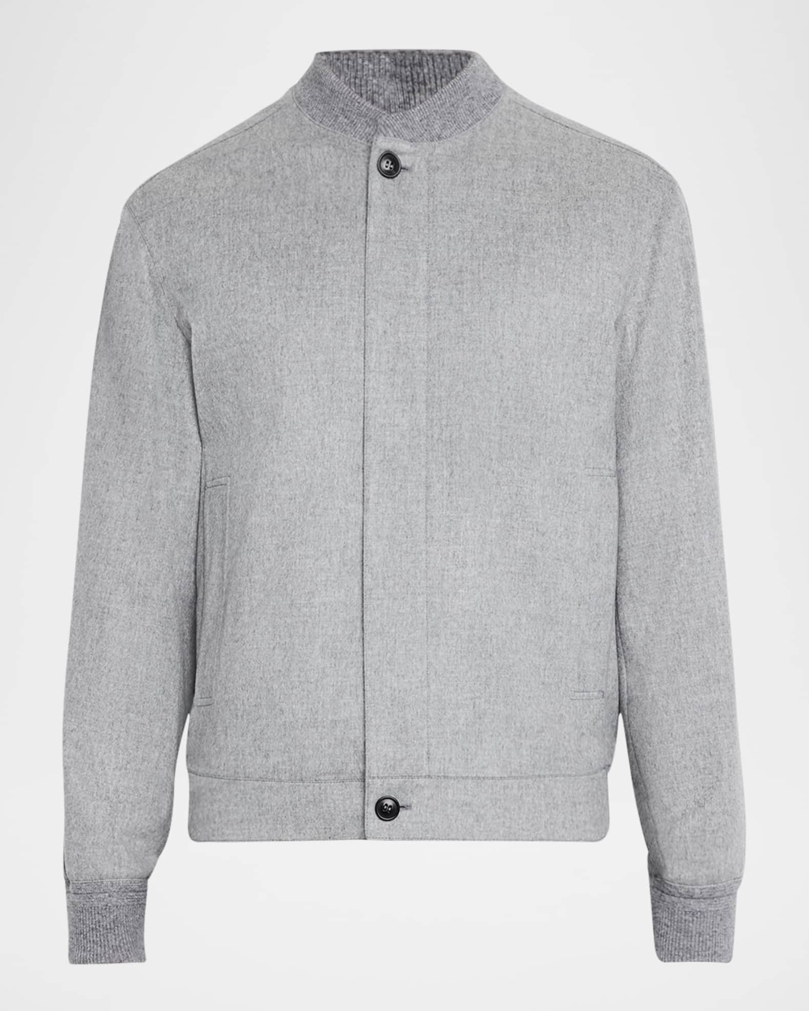 ZEGNA Men's Cashmere Concealed-Zip Blouson Jacket | Neiman Marcus