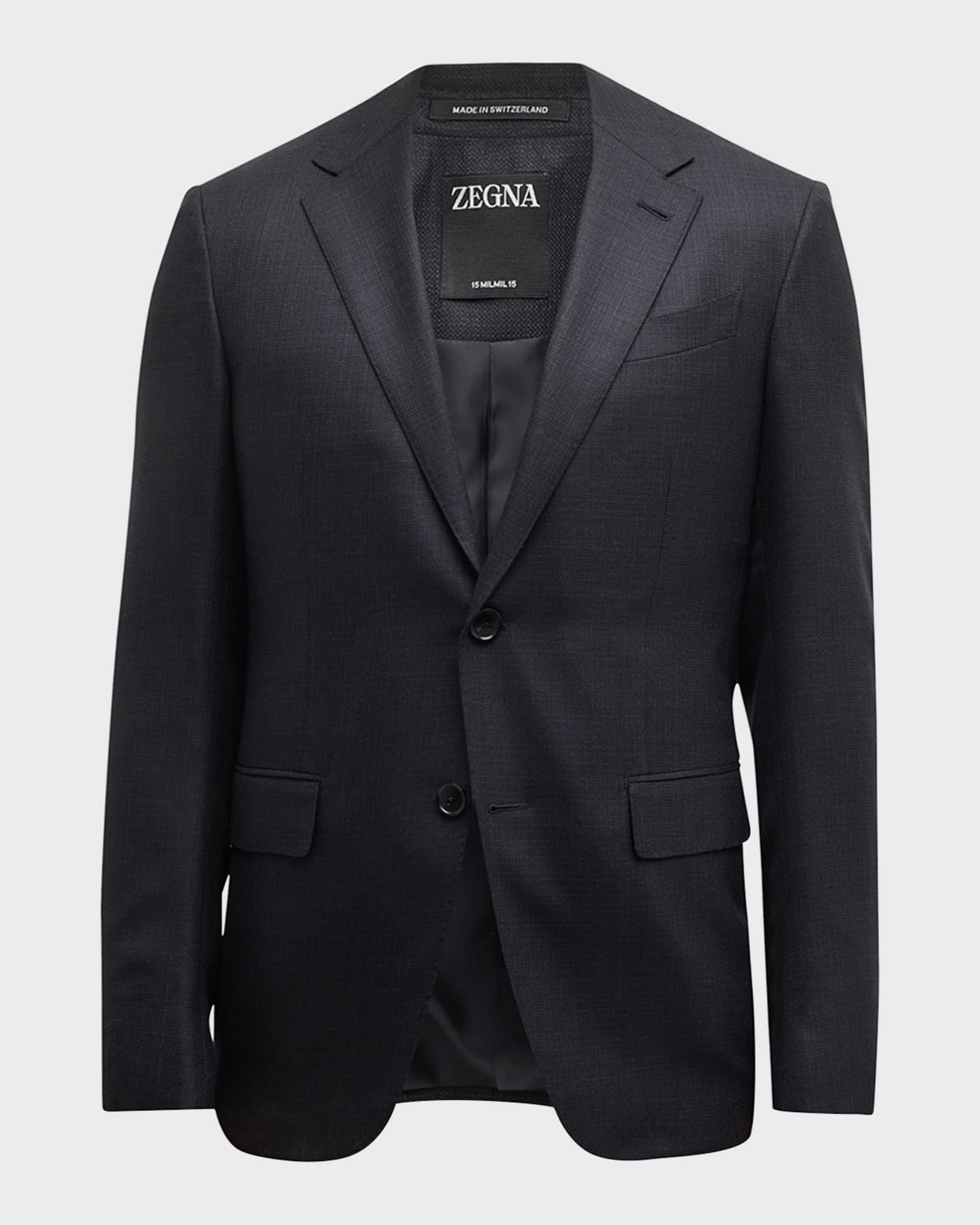 【PORTERNA】Osder Wool Blazer ZEGNA Men's Microstructure 15milmil15 Wool Blazer | Neiman