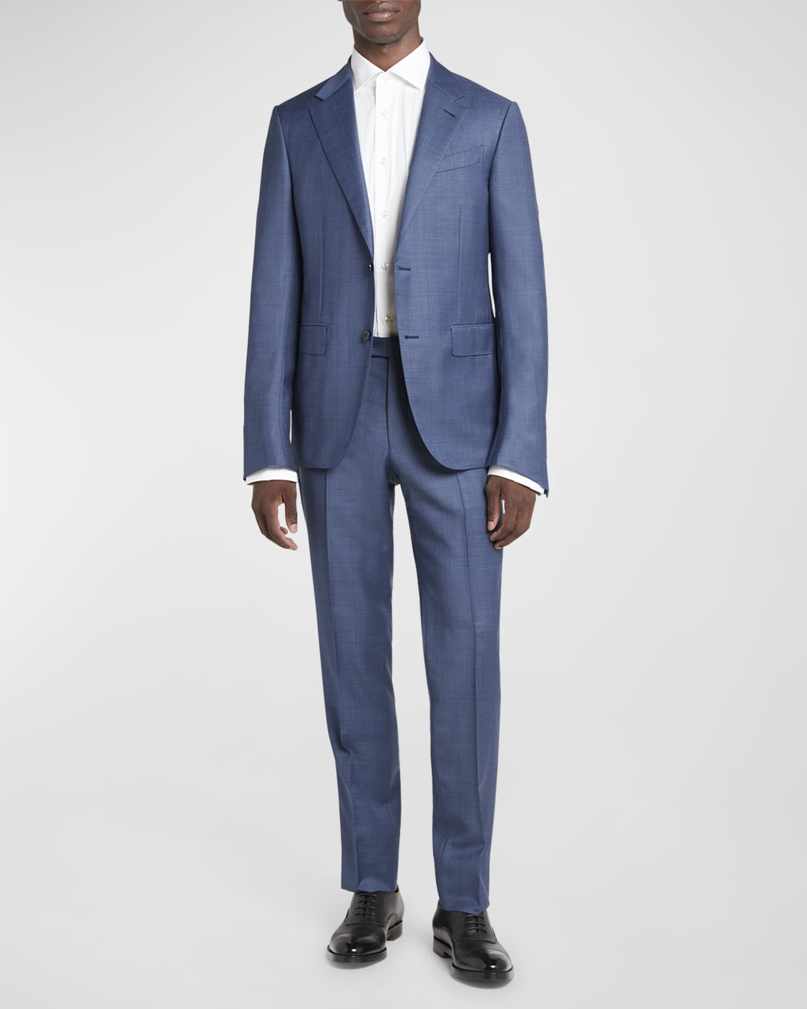 Men's Plaid Trofeo Wool Suit 1
