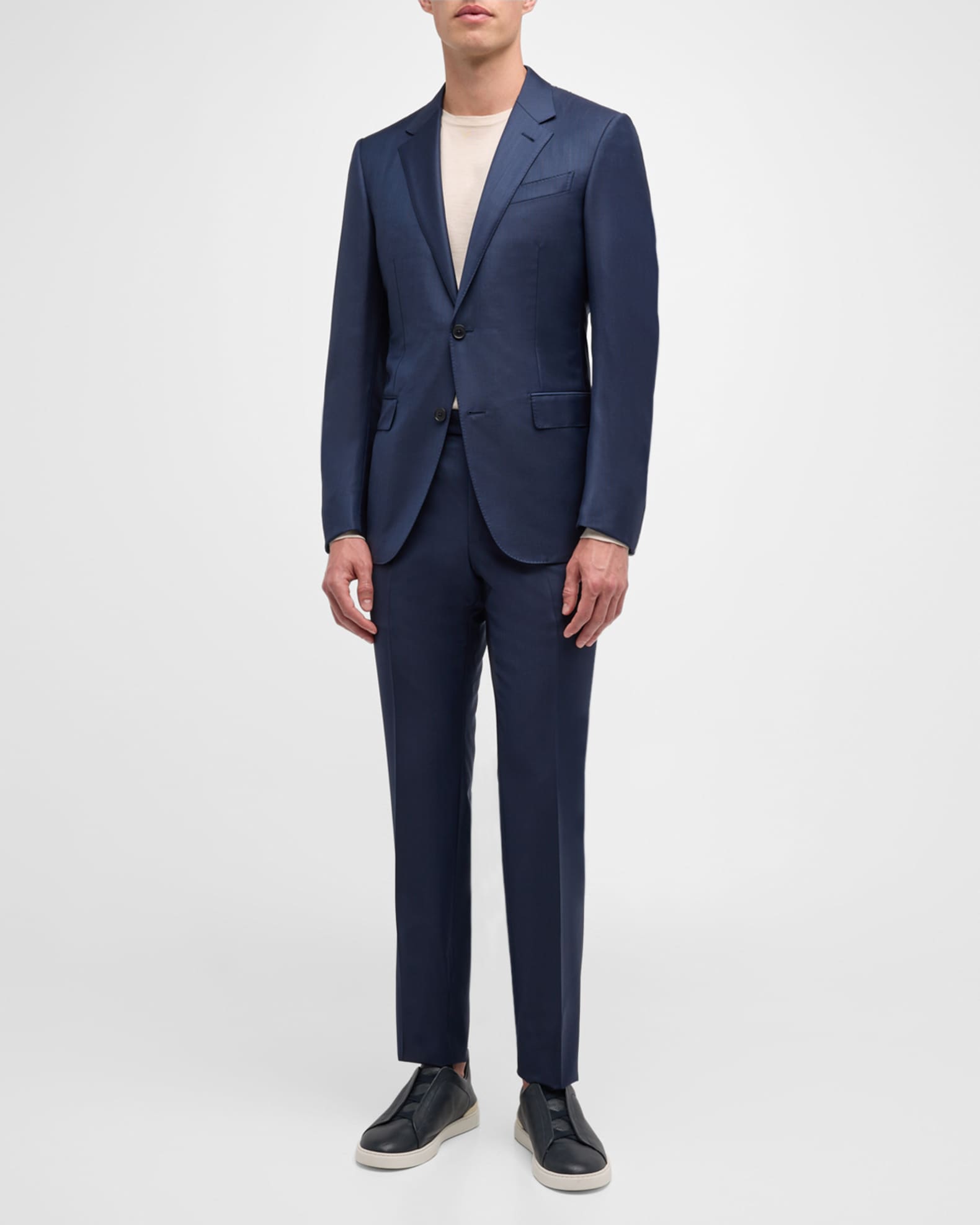 Men's Striped Wool Suit