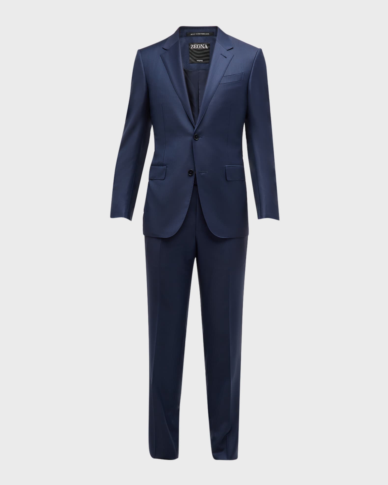 Men's Striped Wool Suit 0