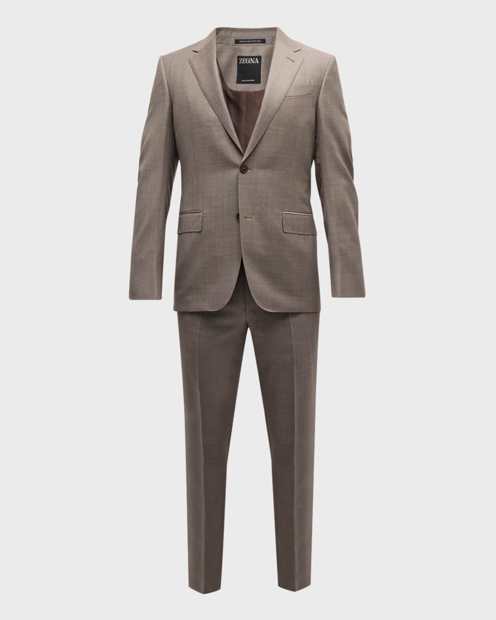 Men's Wool Sharkskin Suit