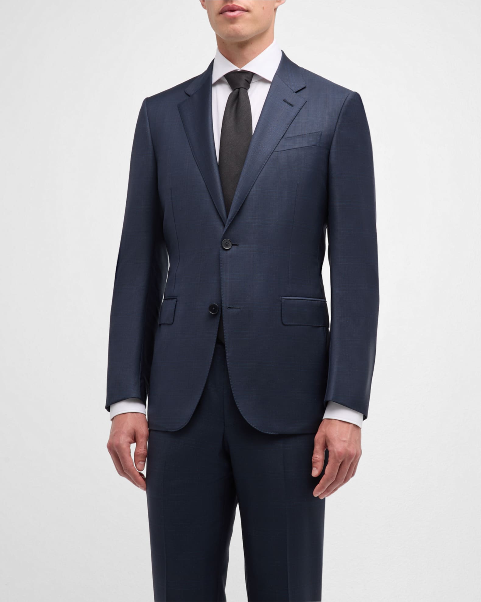 ZEGNA Men's Micro Houndstooth Plaid Suit | Neiman Marcus