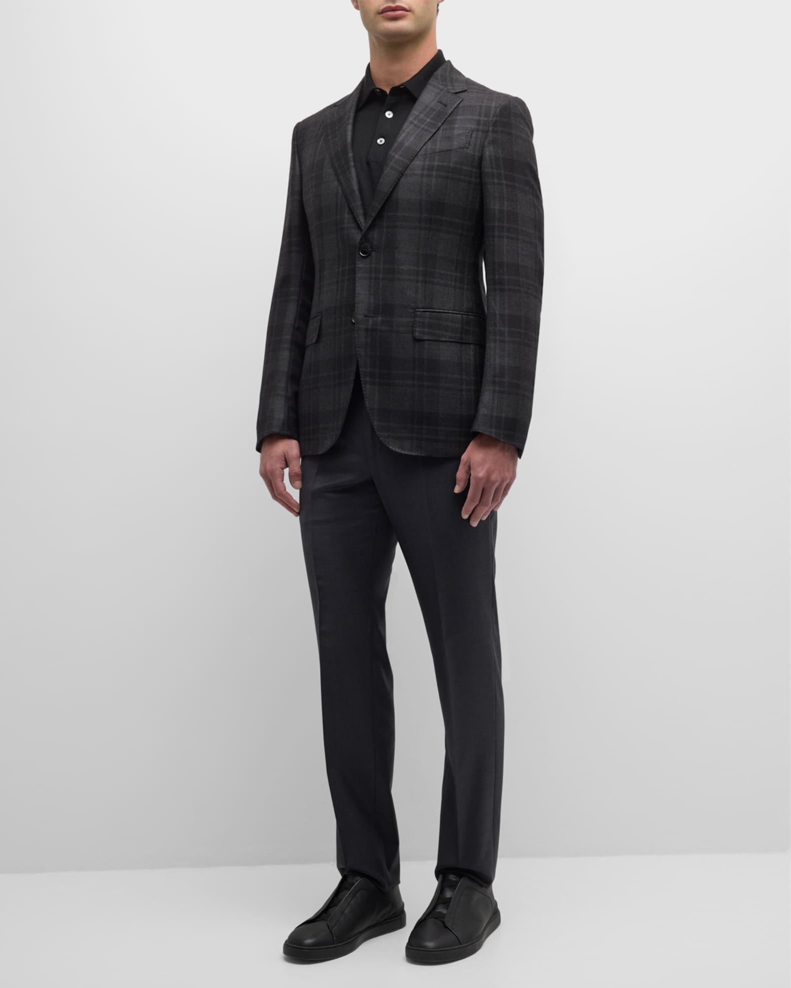 Men's Cashmere Plaid Sport Coat 1