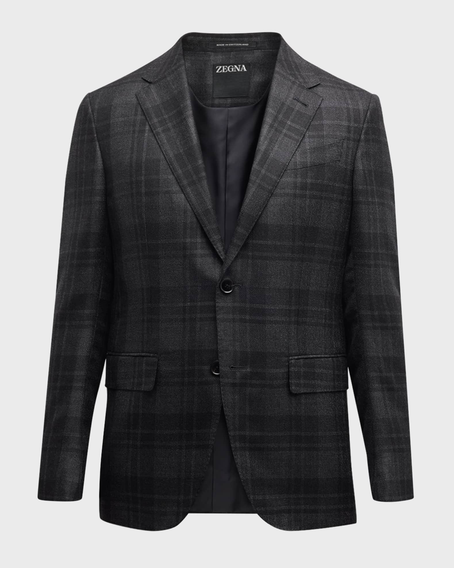 Men's Cashmere Plaid Sport Coat 0