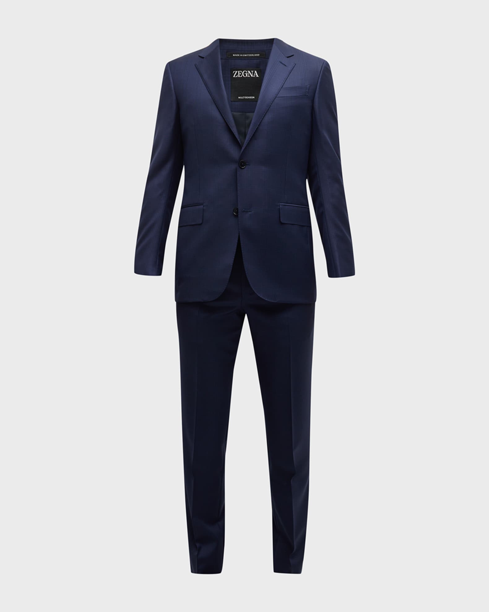 Men's Plaid Wool Suit 0