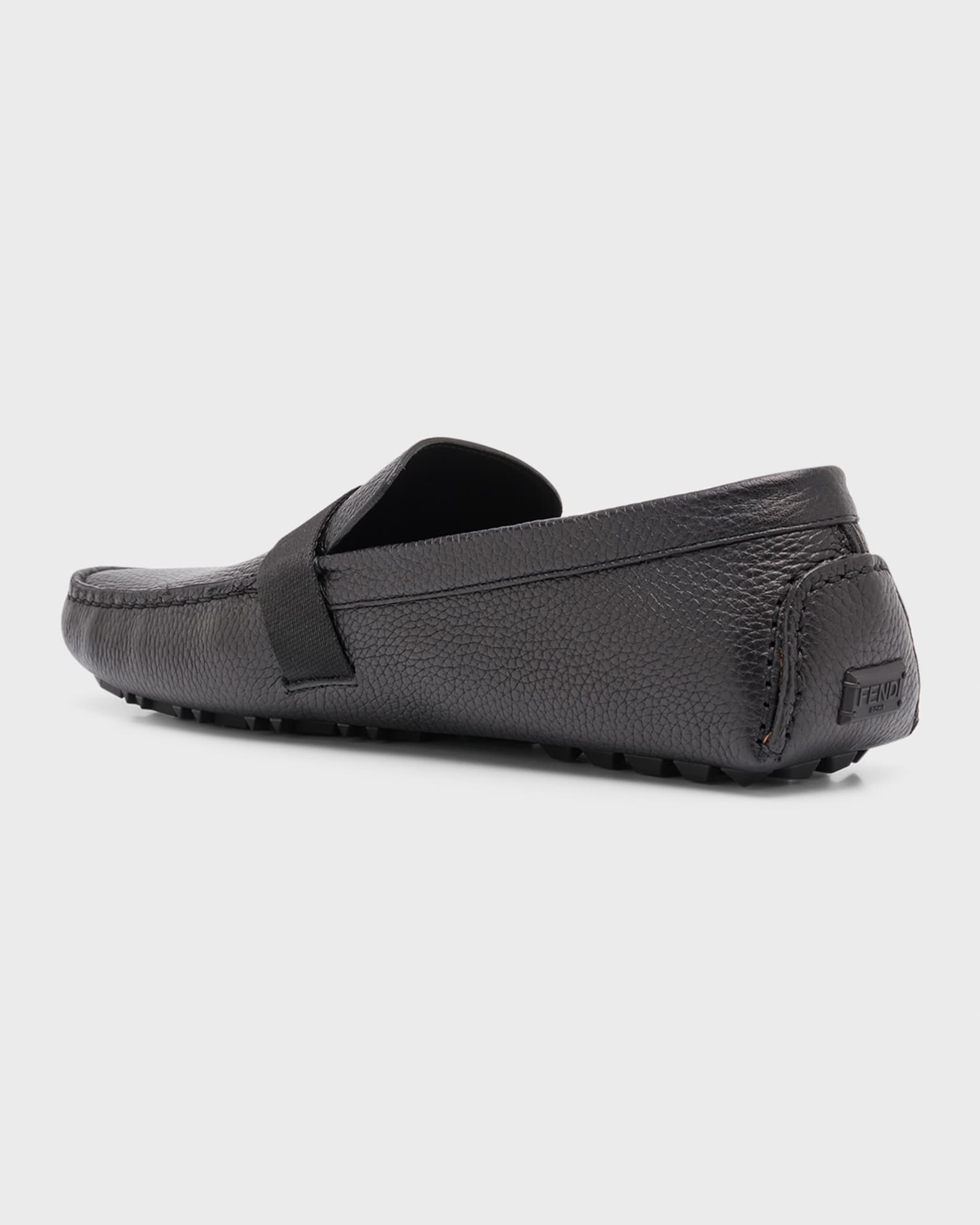 Men s FF Buckle Leather Driving Shoes