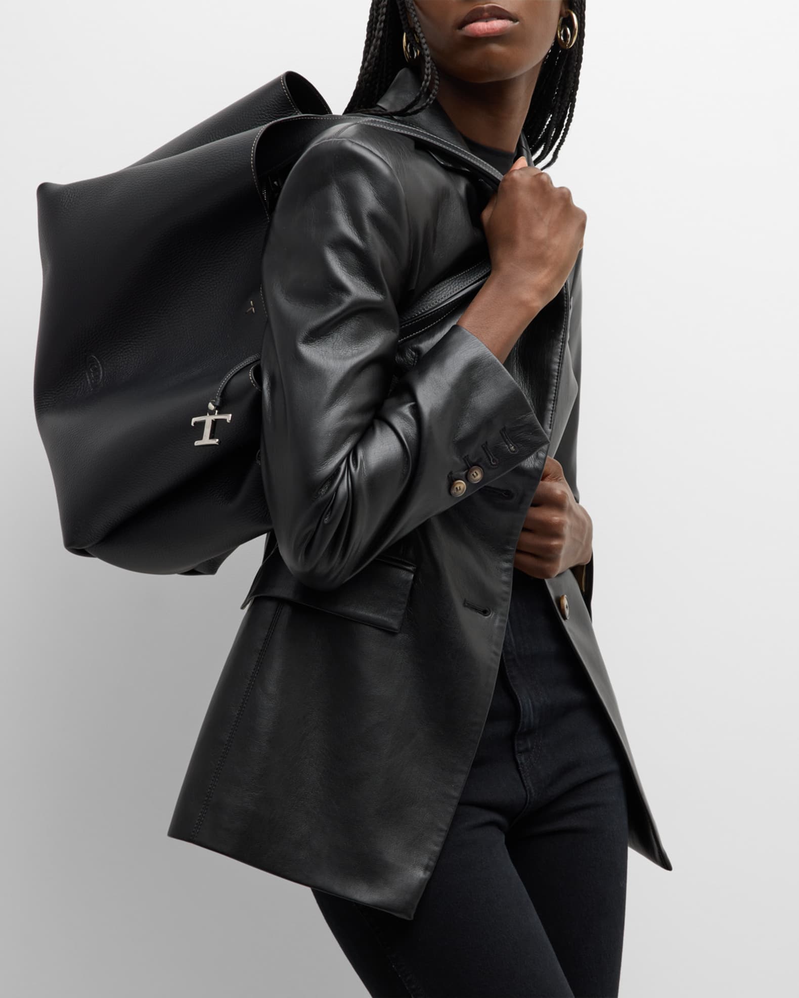 Tod's Medium Apa Leather Top-Handle Bag | Neiman Marcus
