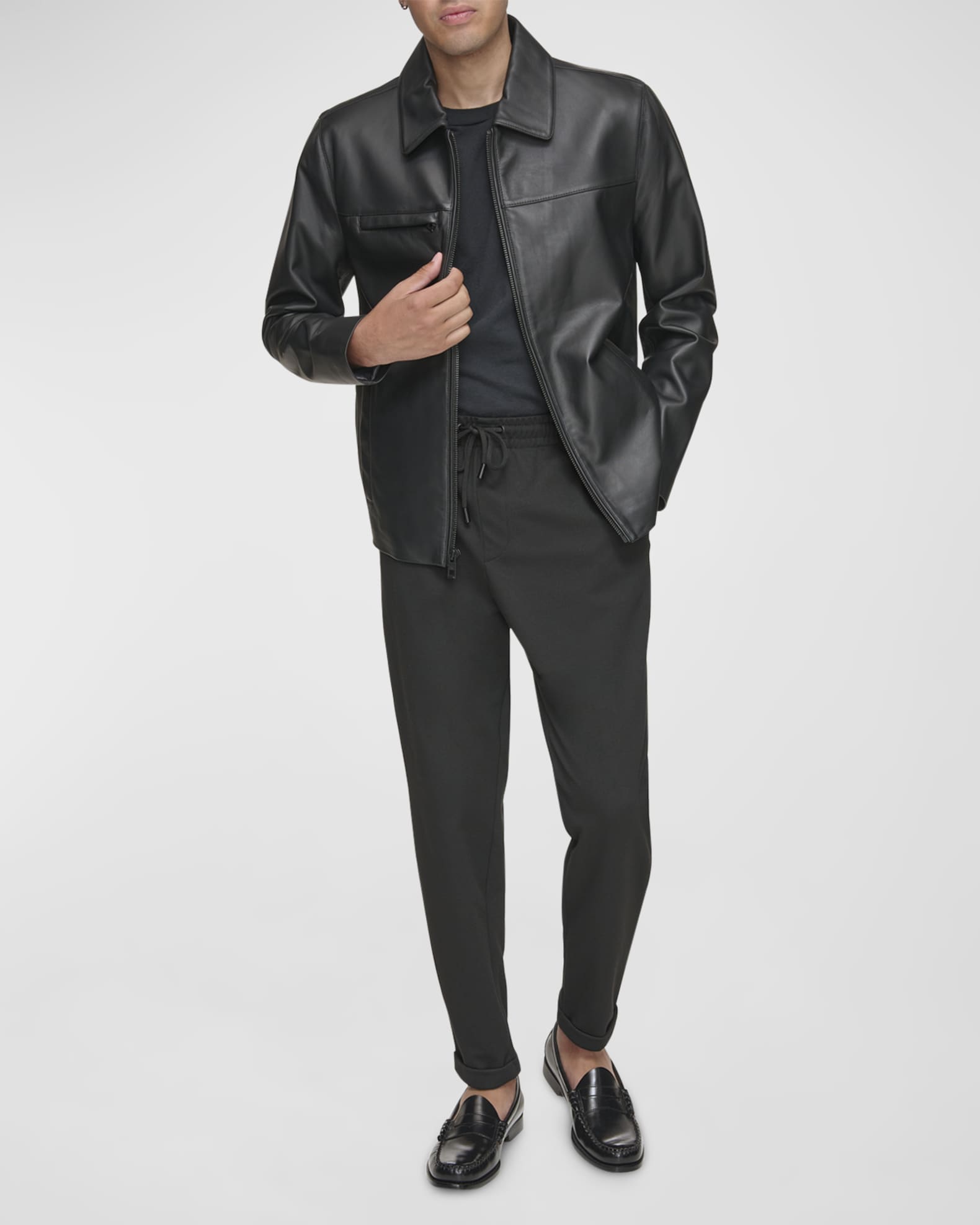Matte leather jacket mens online