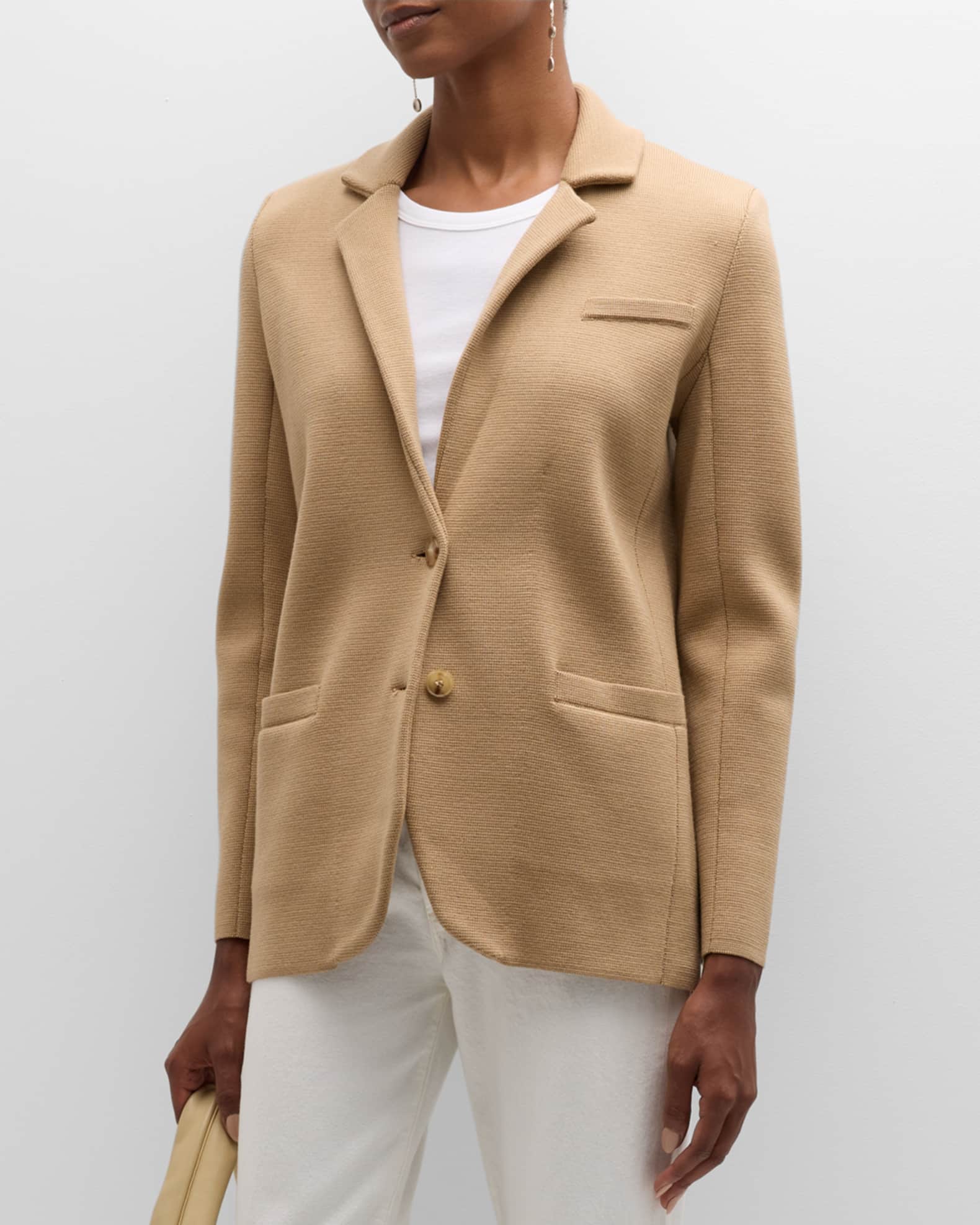 TWP Knit Boyfriend Blazer Neiman Marcus