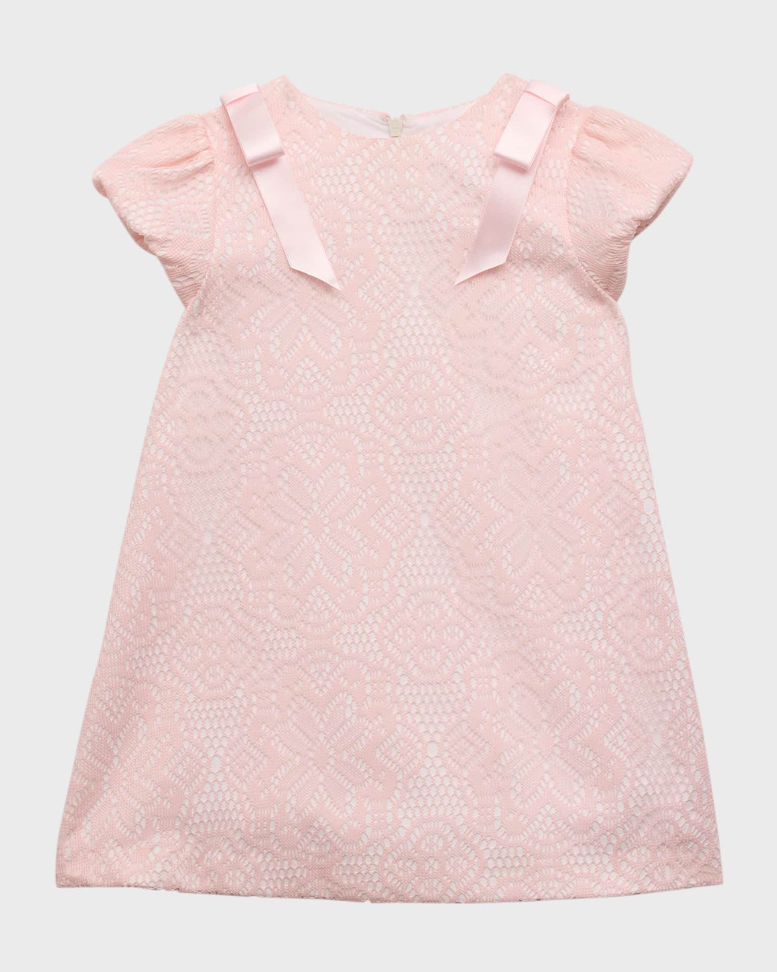Lulu Bebe Victoria Pink Lace Ribbon Dress main image 0