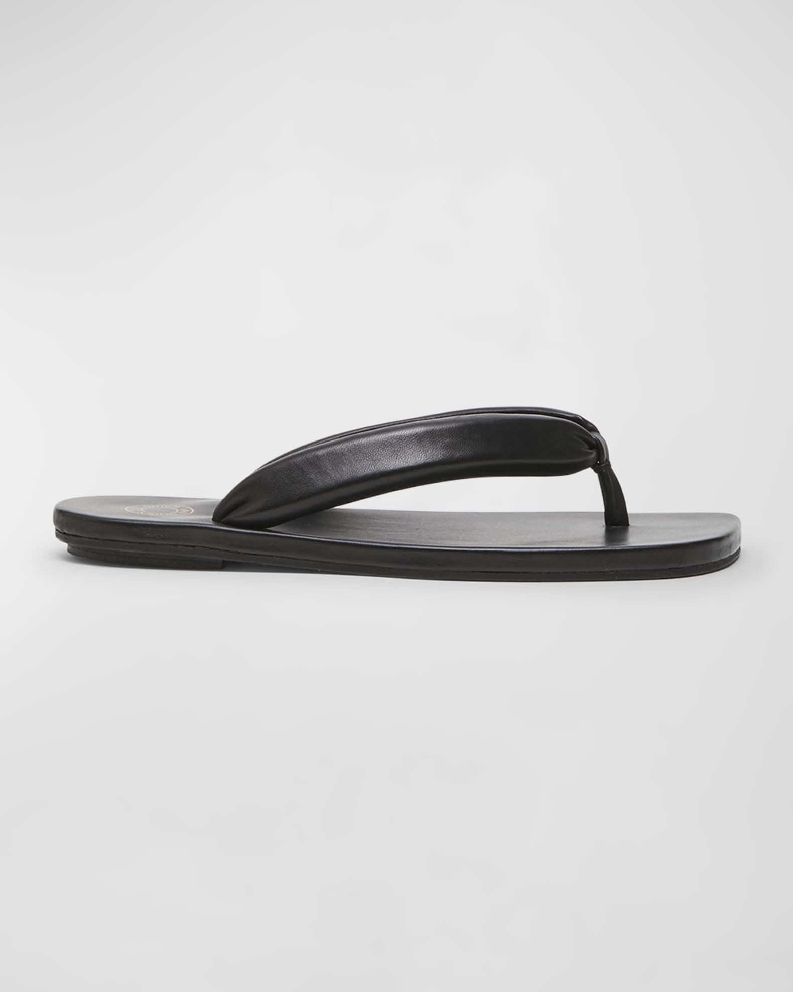 Dries Van Noten Men's Padded Leather Flip Flops | Neiman Marcus