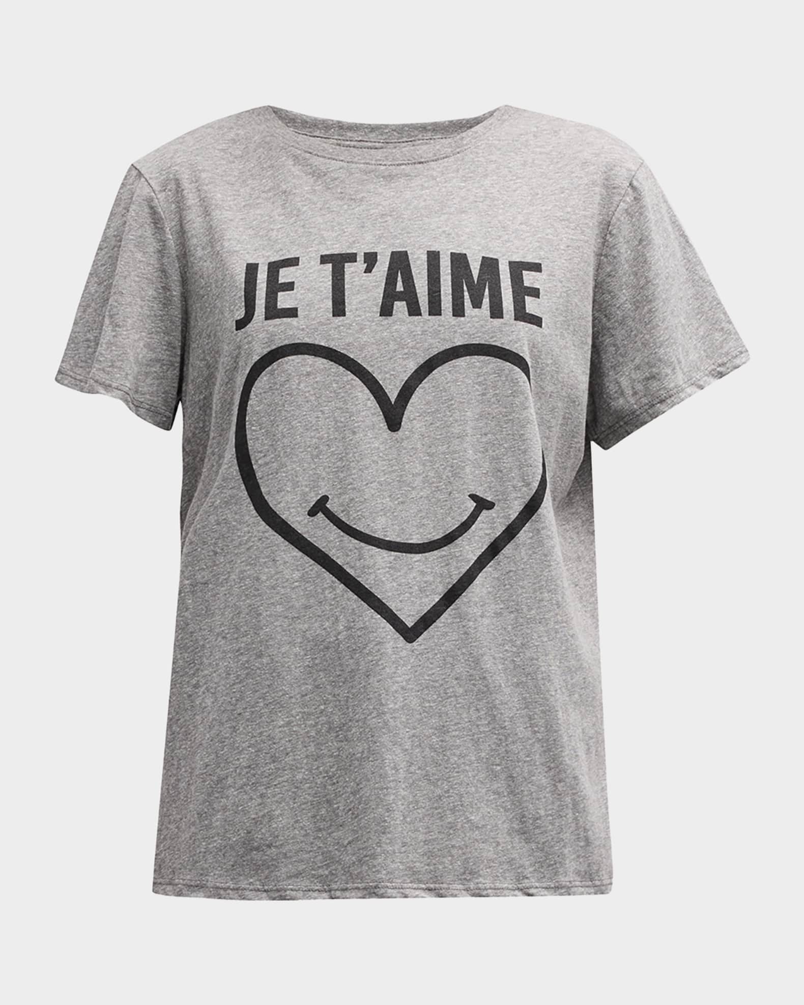 Smiling Heart Heathered Graphic T-Shirt 0
