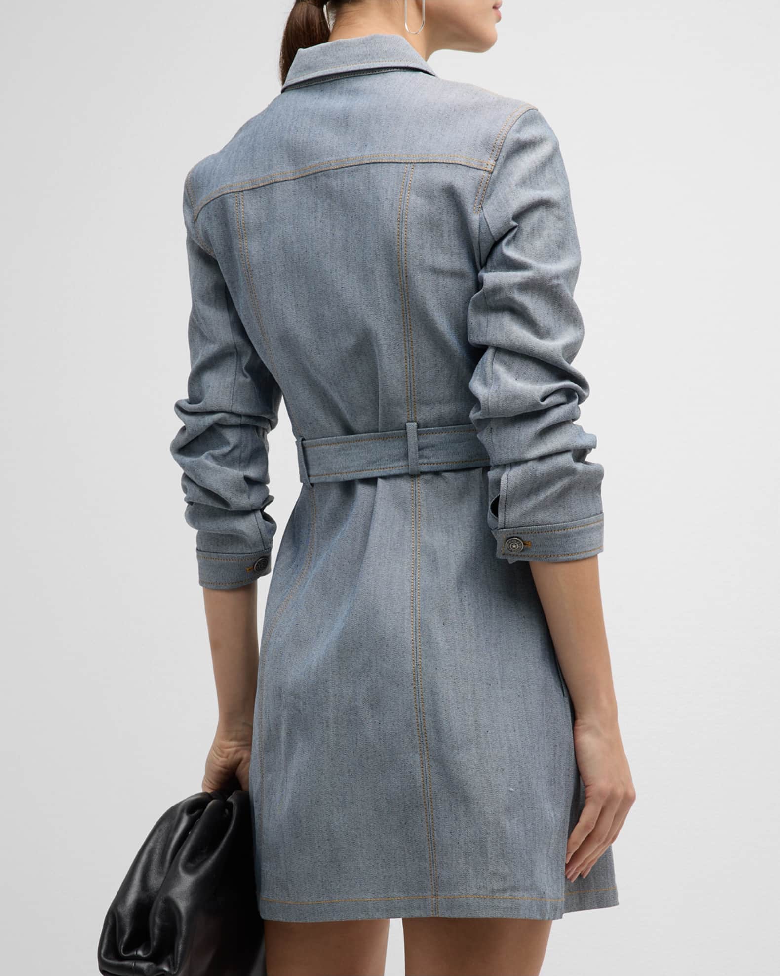 Cinq a Sept Stitch Detail Short Sleeve Dress