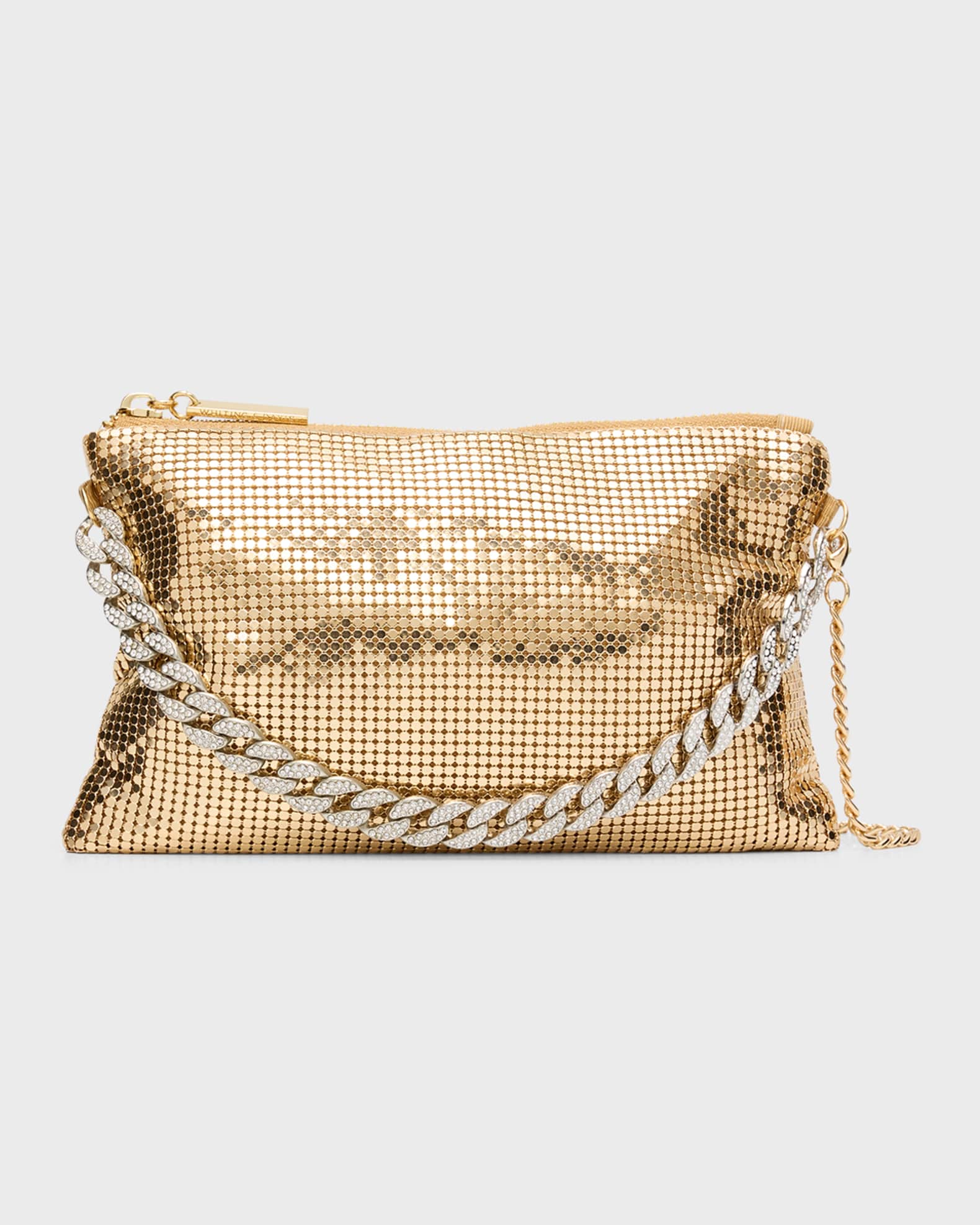 Zia Metallic Chain Crossbody Bag 0