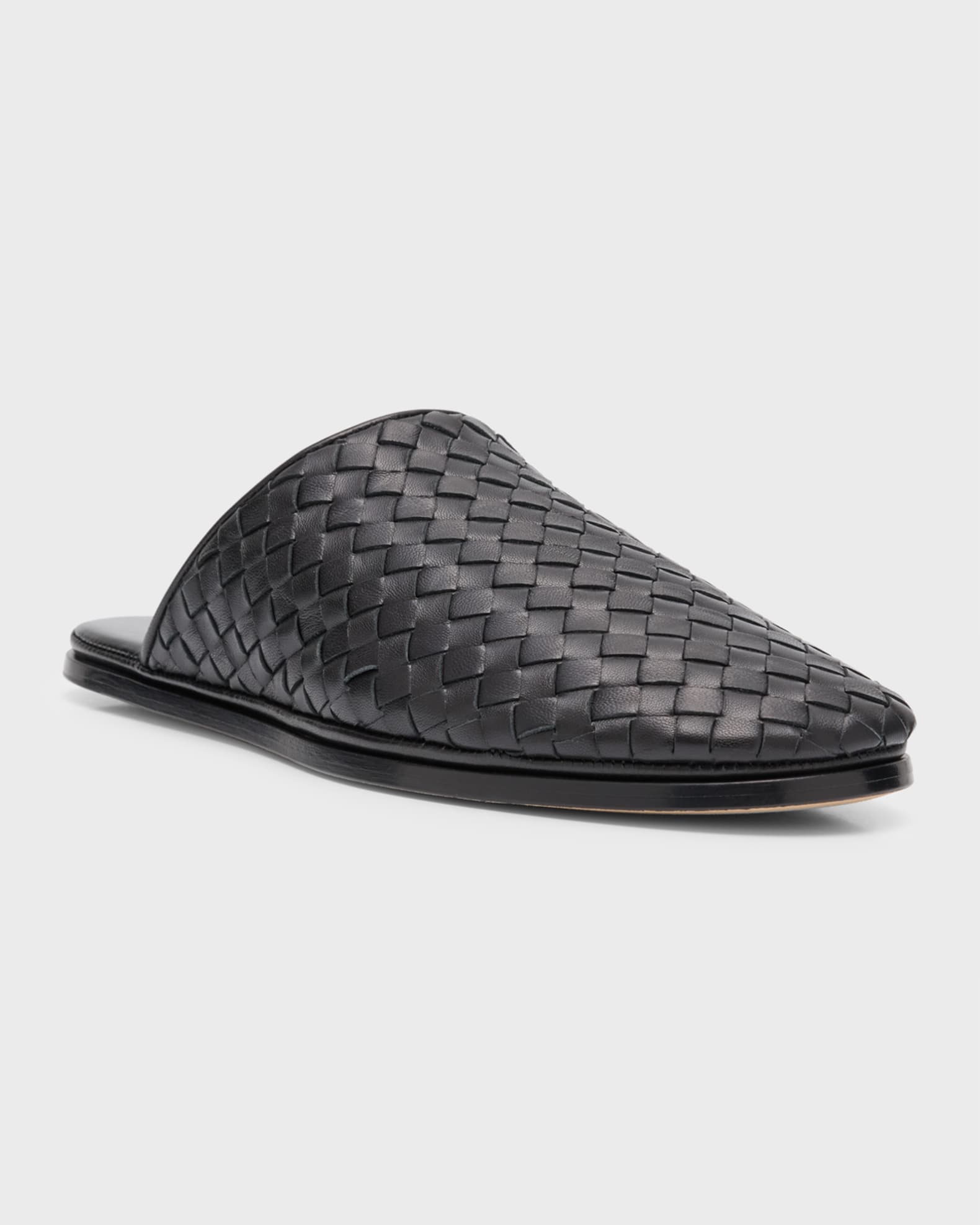 Bottega Veneta Intrecciato Woven Leather Mule Slippers