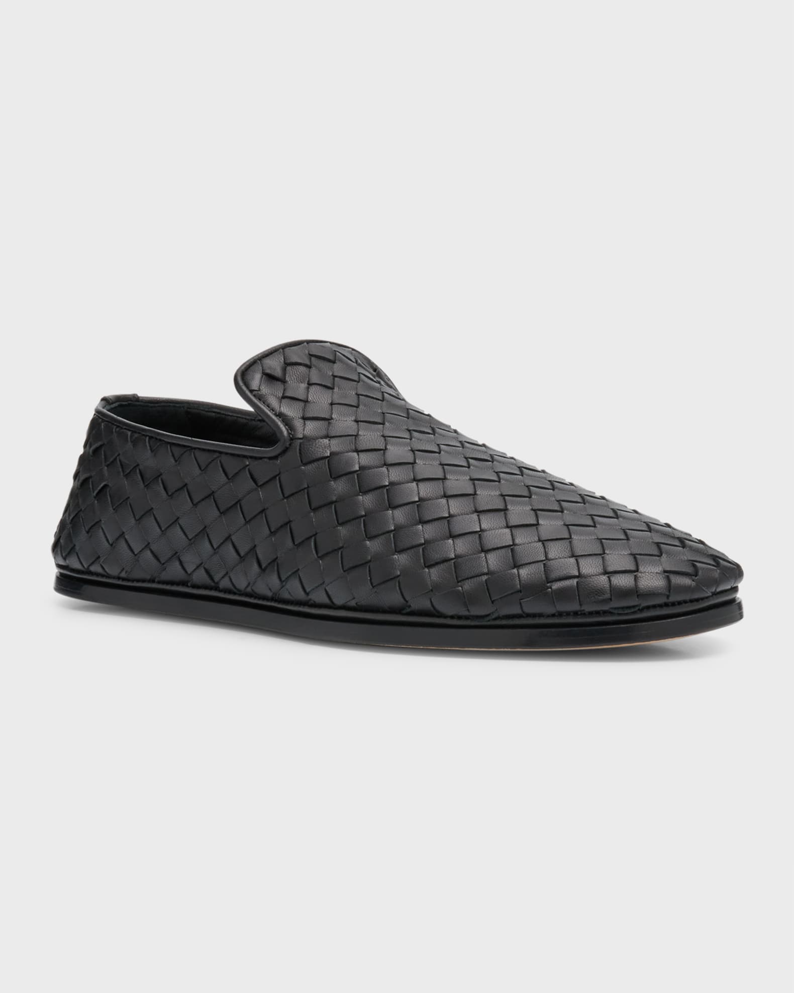 BOTTEGA VENETA Haddock Intrecciato Leather Loafers for Men