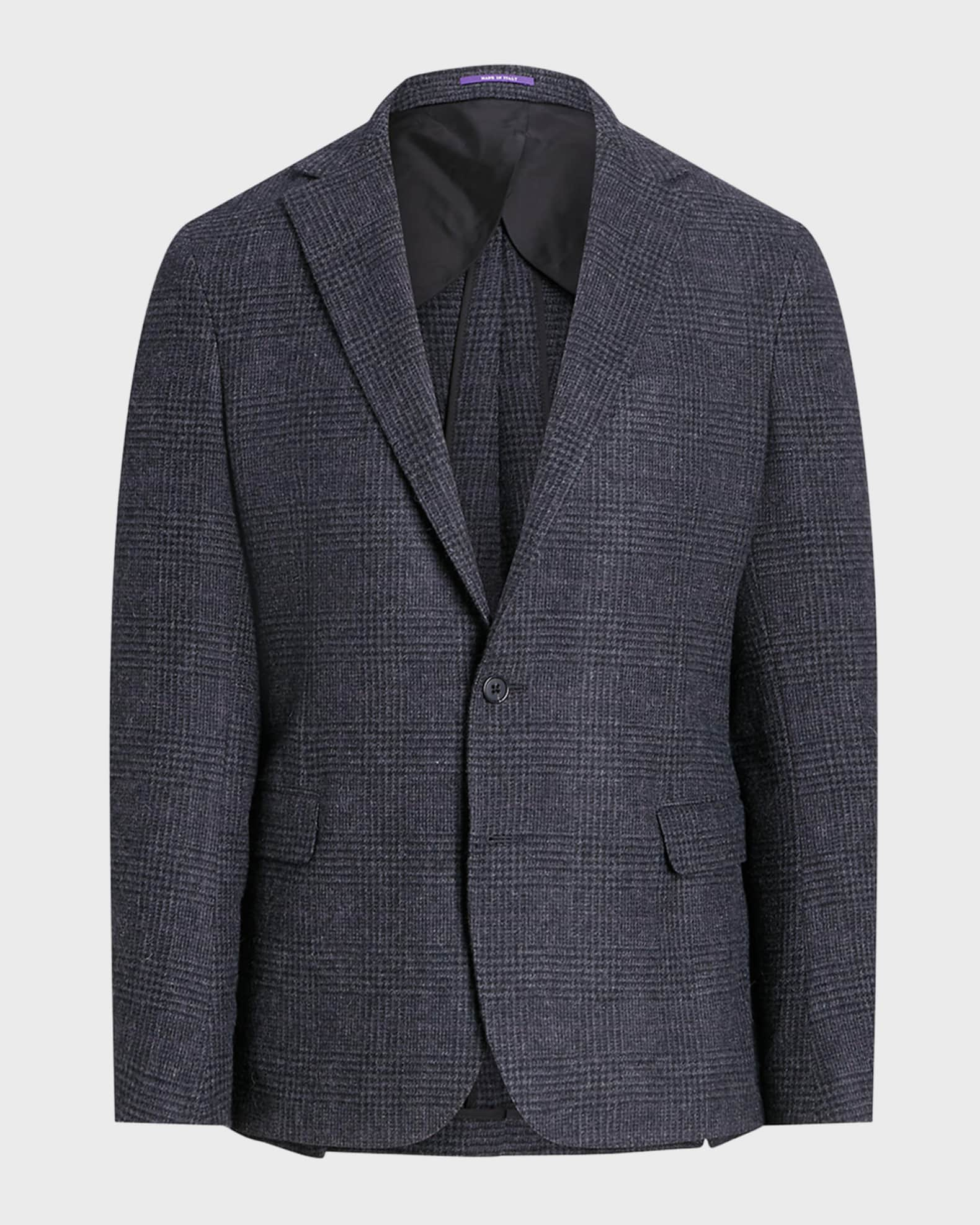 Ralph Lauren Purple Label Men's Hadley Hand-Tailored Plaid Wool Jacket ...