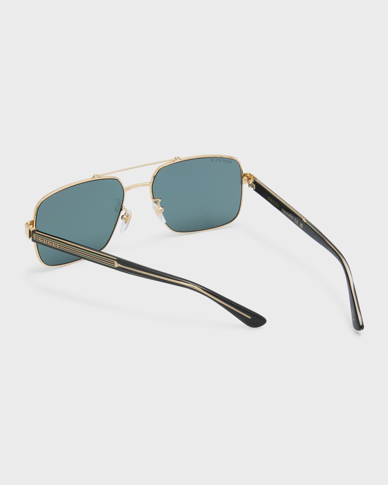 Men's GG0529Sm Double-Bridge Aviator Sunglasses 1