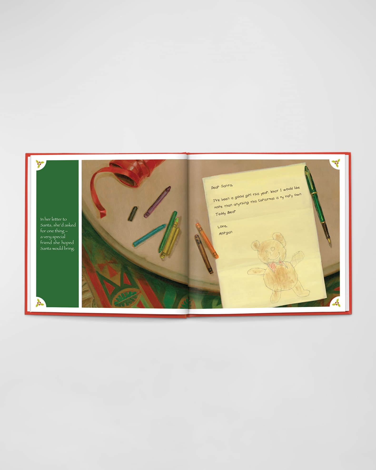 Christmas Bear Personalized Book with Bear Gift Set 1