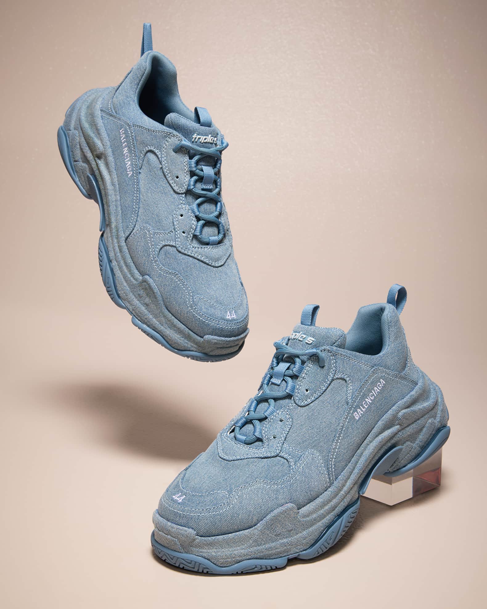 Balenciaga Men s Triple S Sneaker Denim Neiman Marcus