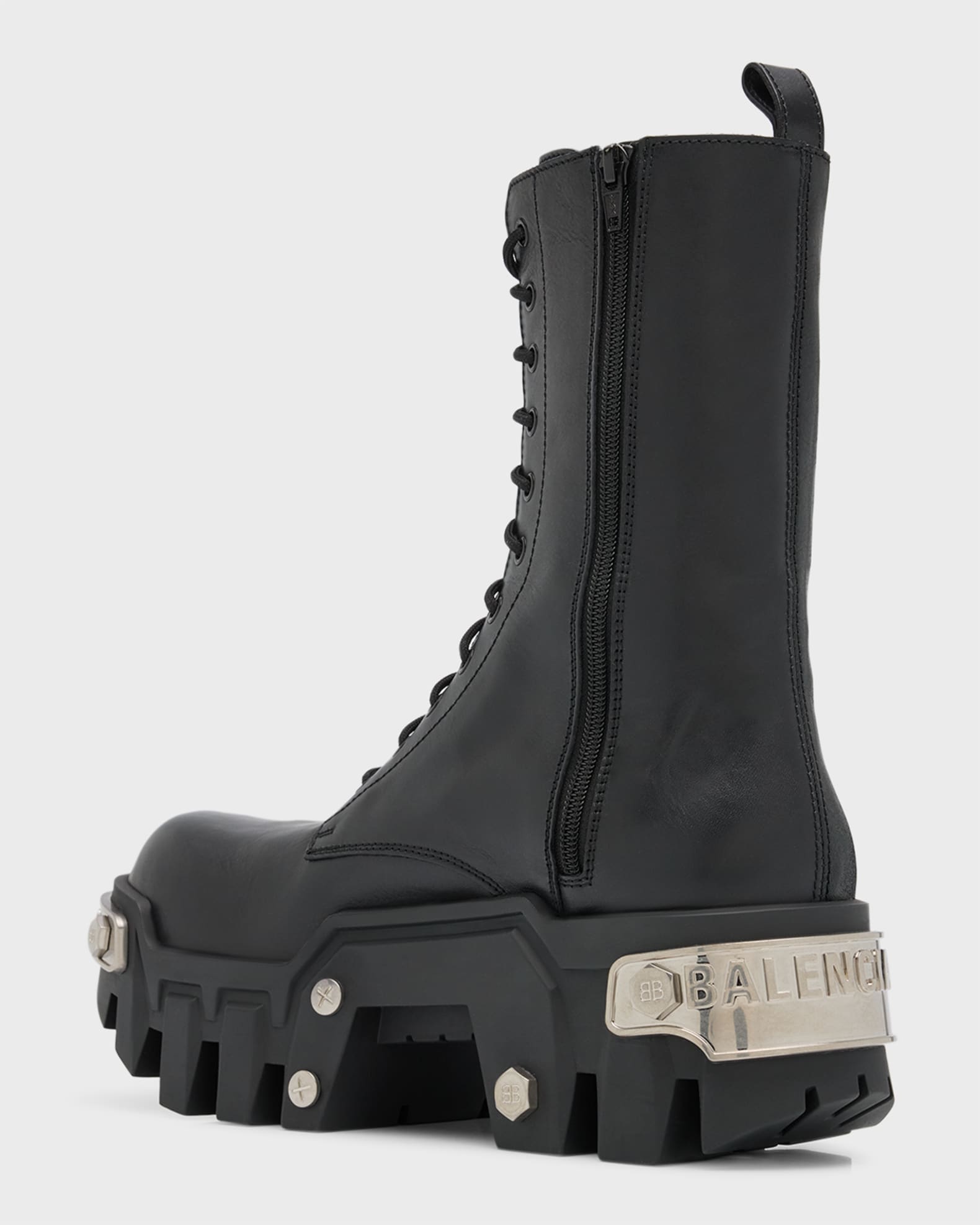 Balenciaga Men's Bulldozer Platform Lace-Up Boots | Neiman