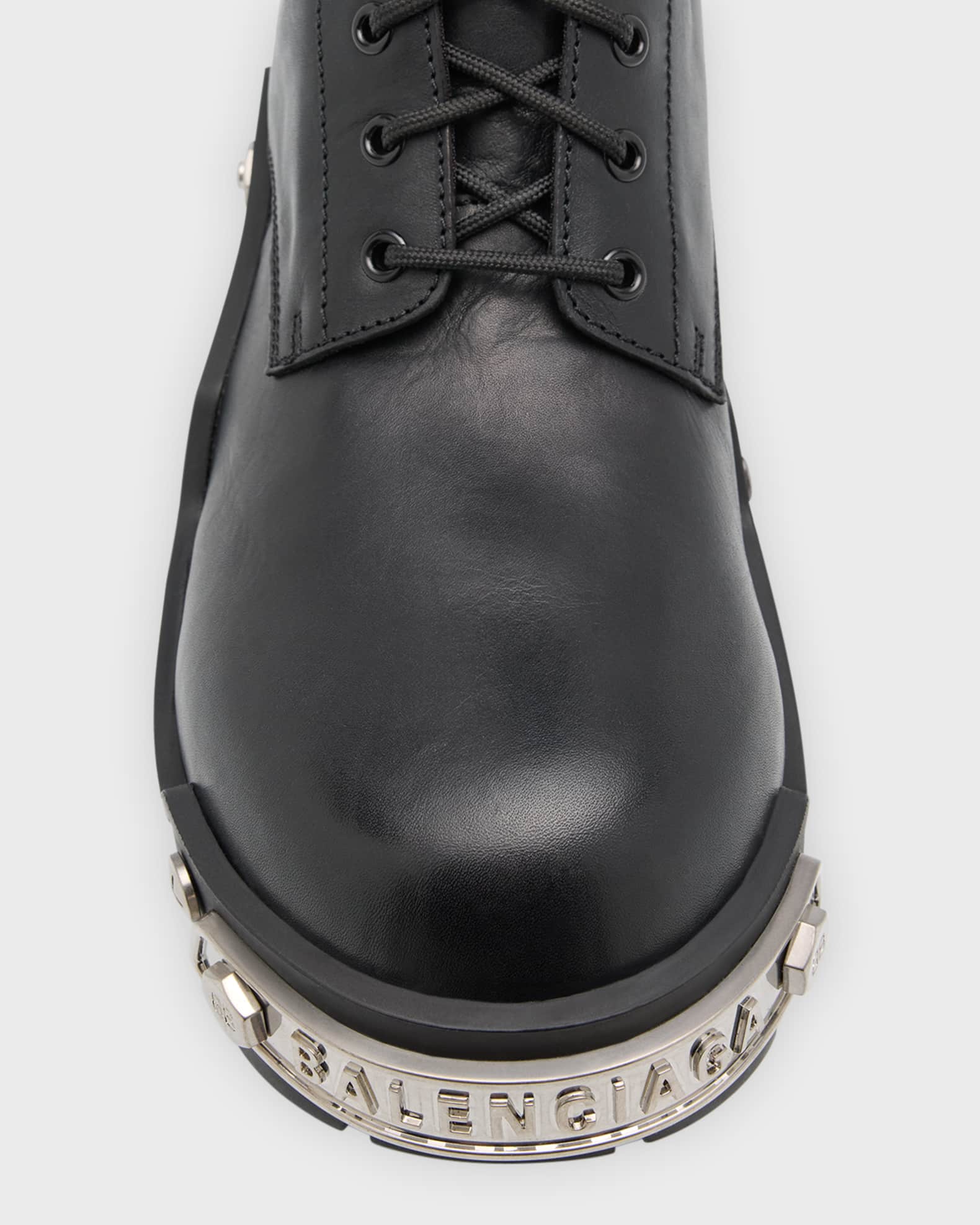 Balenciaga Men's Bulldozer Platform Lace-Up Boots | Neiman Balenciaga Men's Bulldozer Platform Lace-Up Boots | Neiman