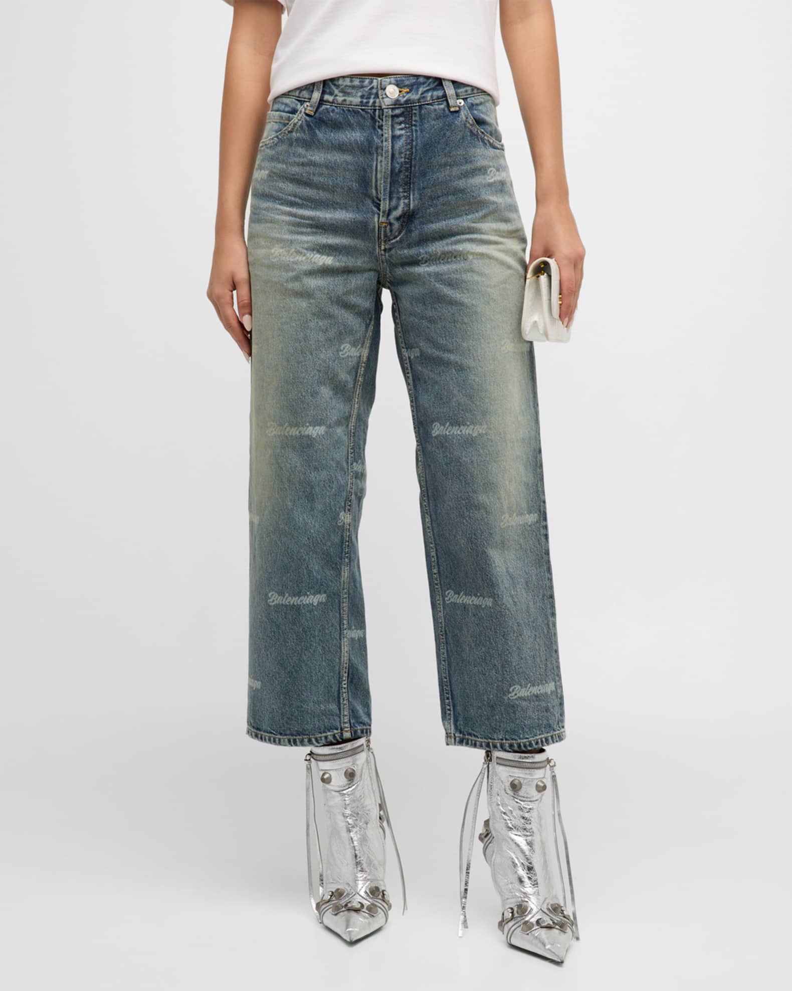 【2024A/W新作★送料無料】 Balenciaga Marcus Neiman | Pants Cropped Allover Girly パンツ
