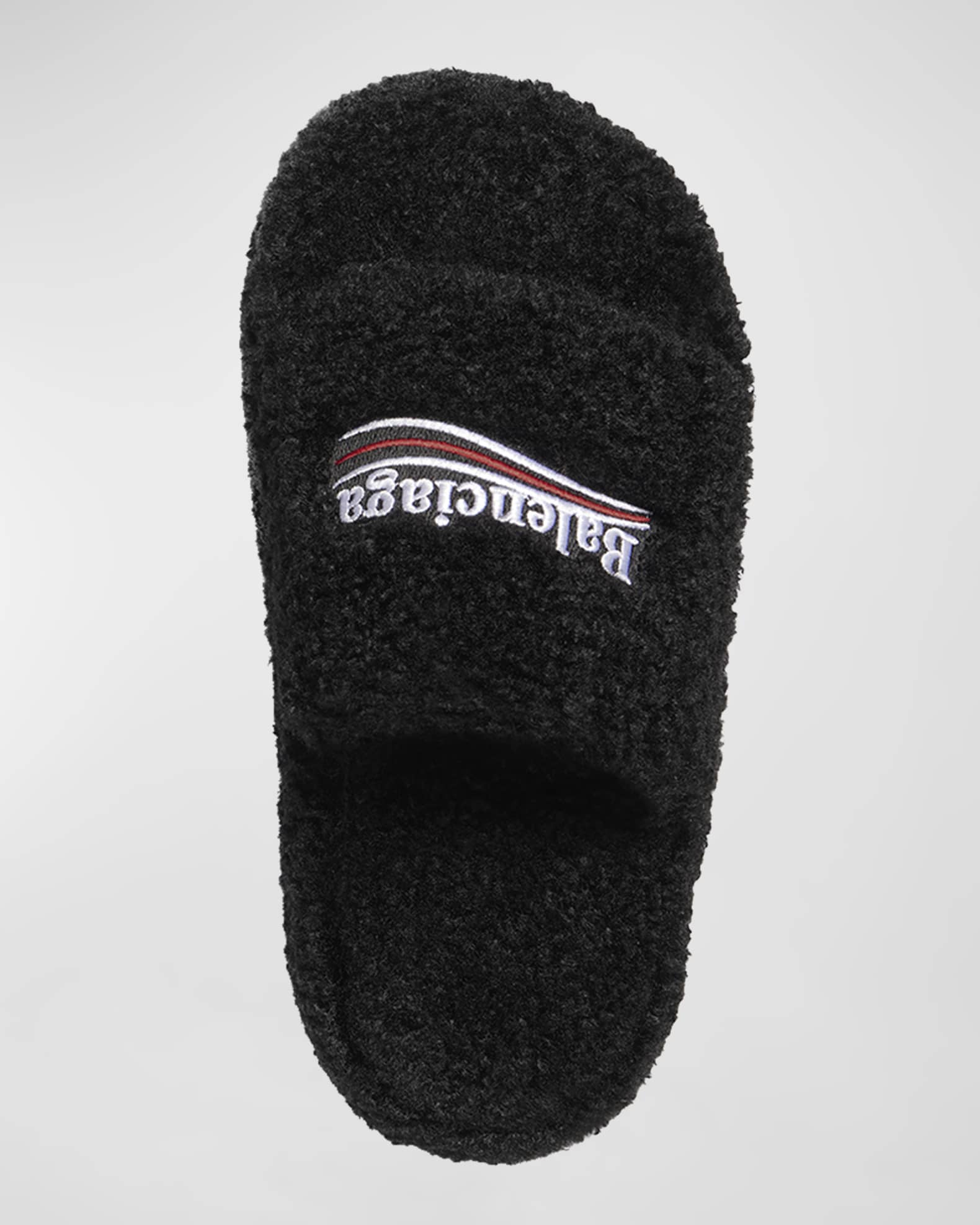 Balenciaga Furry Platform Sandals | Neiman Marcus